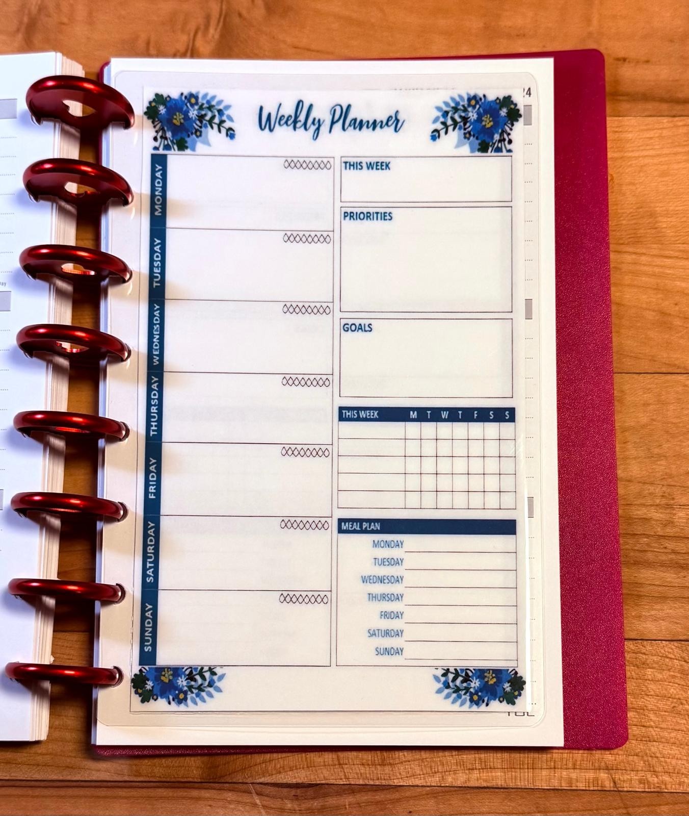 Weekly Planner Dashboard 4 use w/ TUL/Arc (8 disc) Planner~