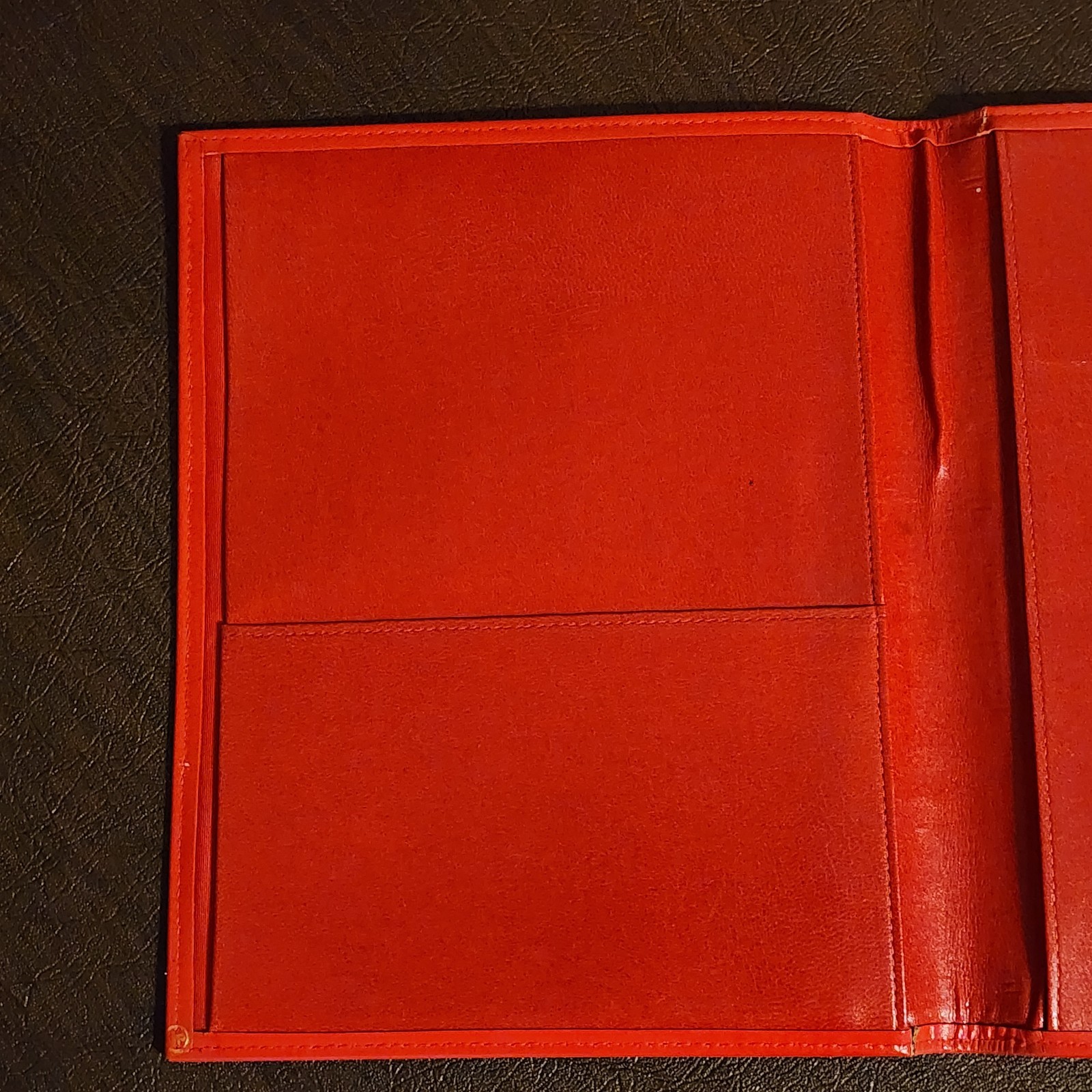 Vintage ST THOMAS Red Leather Notebook Journal Cover Planner Organizer Agenda