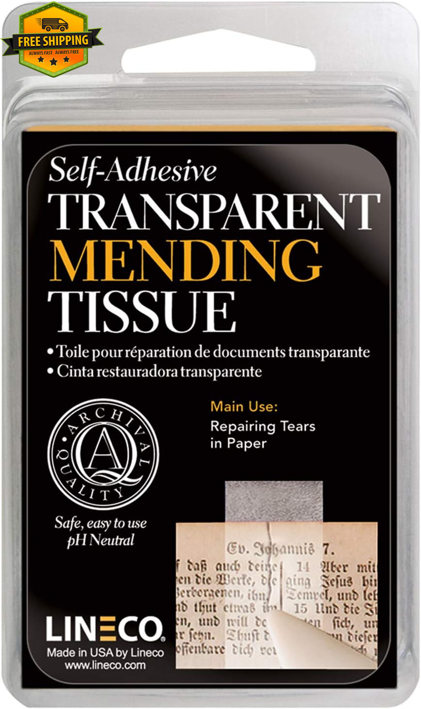 366cm x 1.3cm Archival Document Repair Tape Acid Free Paper Book Photo Art