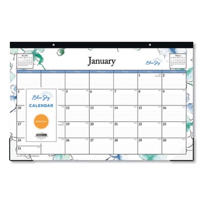 Blue Sky 100024_40_2 Desk Pad Calendar Floral 17×11 2026