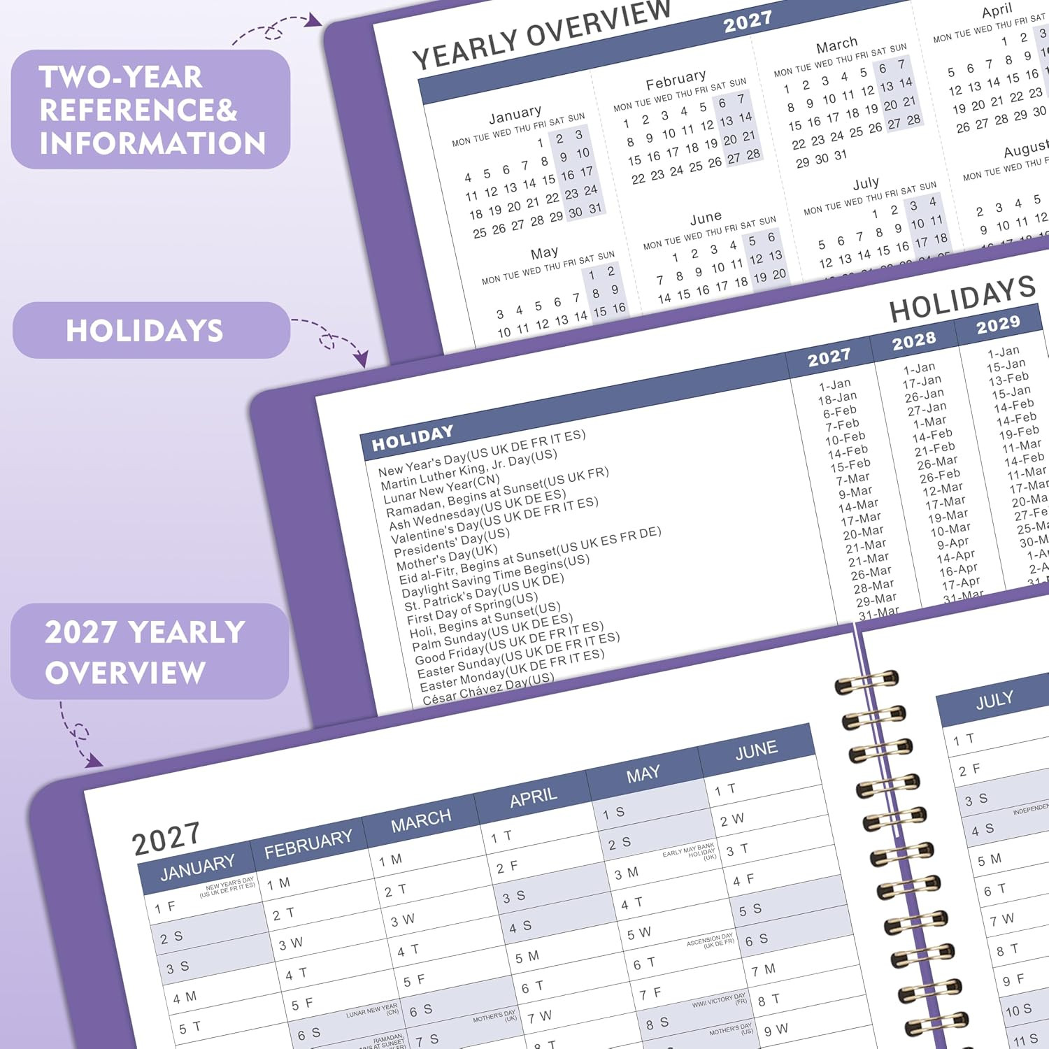 2027 Weekly Appointment Book – Daily Planner 2027 from January 2027 – December 2