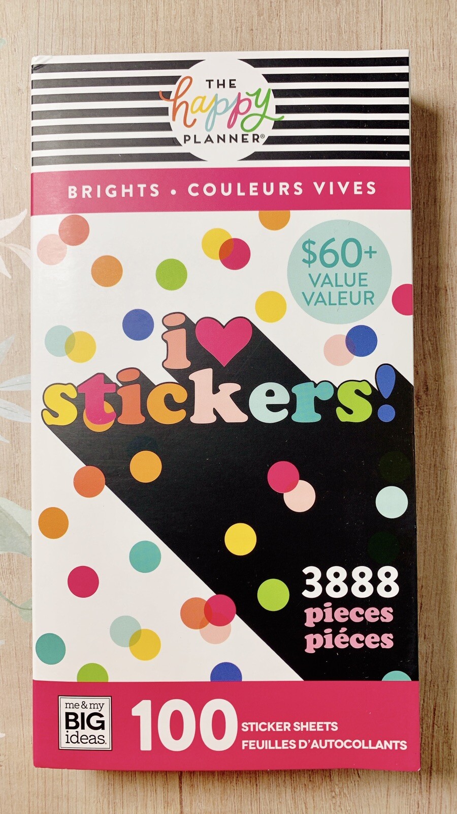 MAMBI Happy Planner Sticker Mega Pad 100 Sheets Value Pack Brights 3888 Pieces