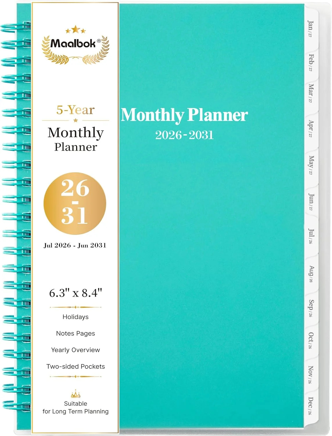 2026-2031 Monthly Planner/Calendar – Jul 2026 – Jun 2031, 5 Year Monthly Planner