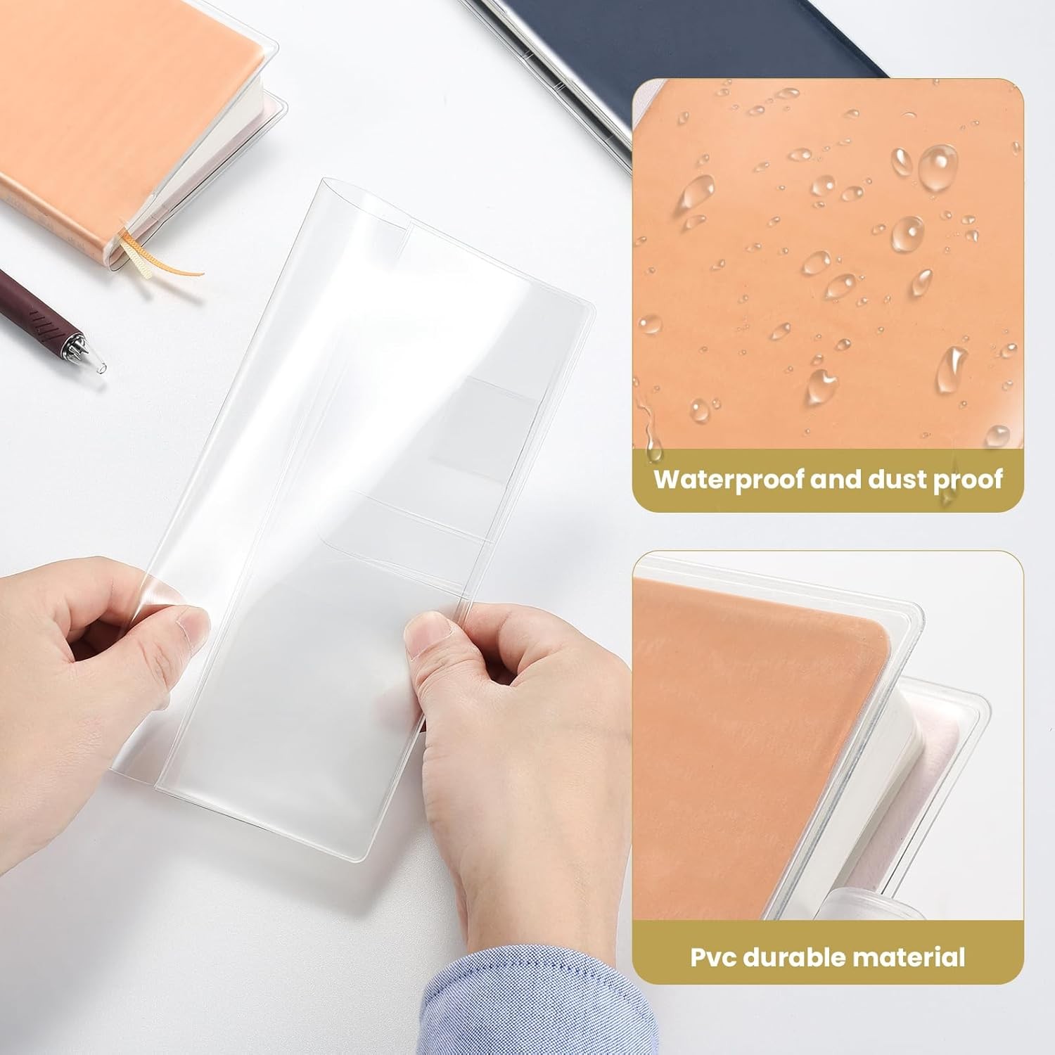 Clear Cover for Hobonichi Weeks Planner 8.0×7.7in 2 Pack Plastic Sleeve
