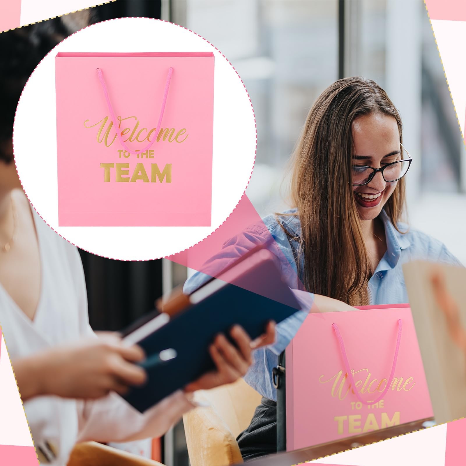 Sayglossy New Employee Welcome to The Team Gift 1 Count (Pack of 1), Pink