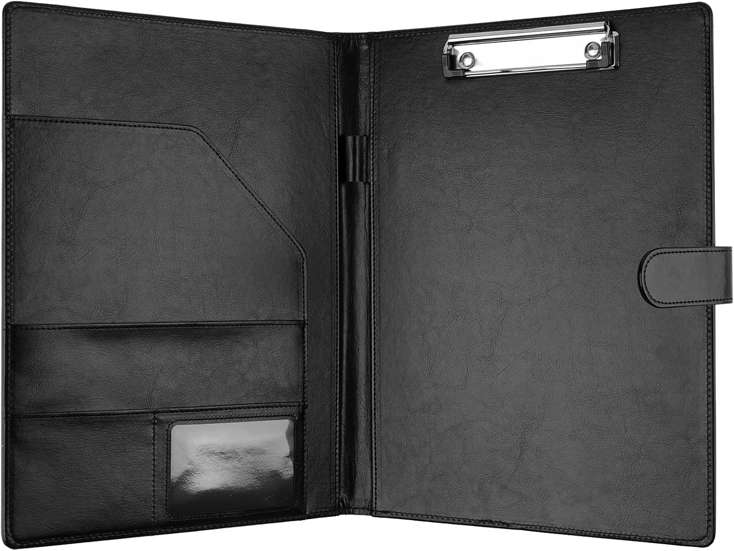 Professional Padfolio with Clipboard, Faux Leather Portfolio Folder Binder, L…