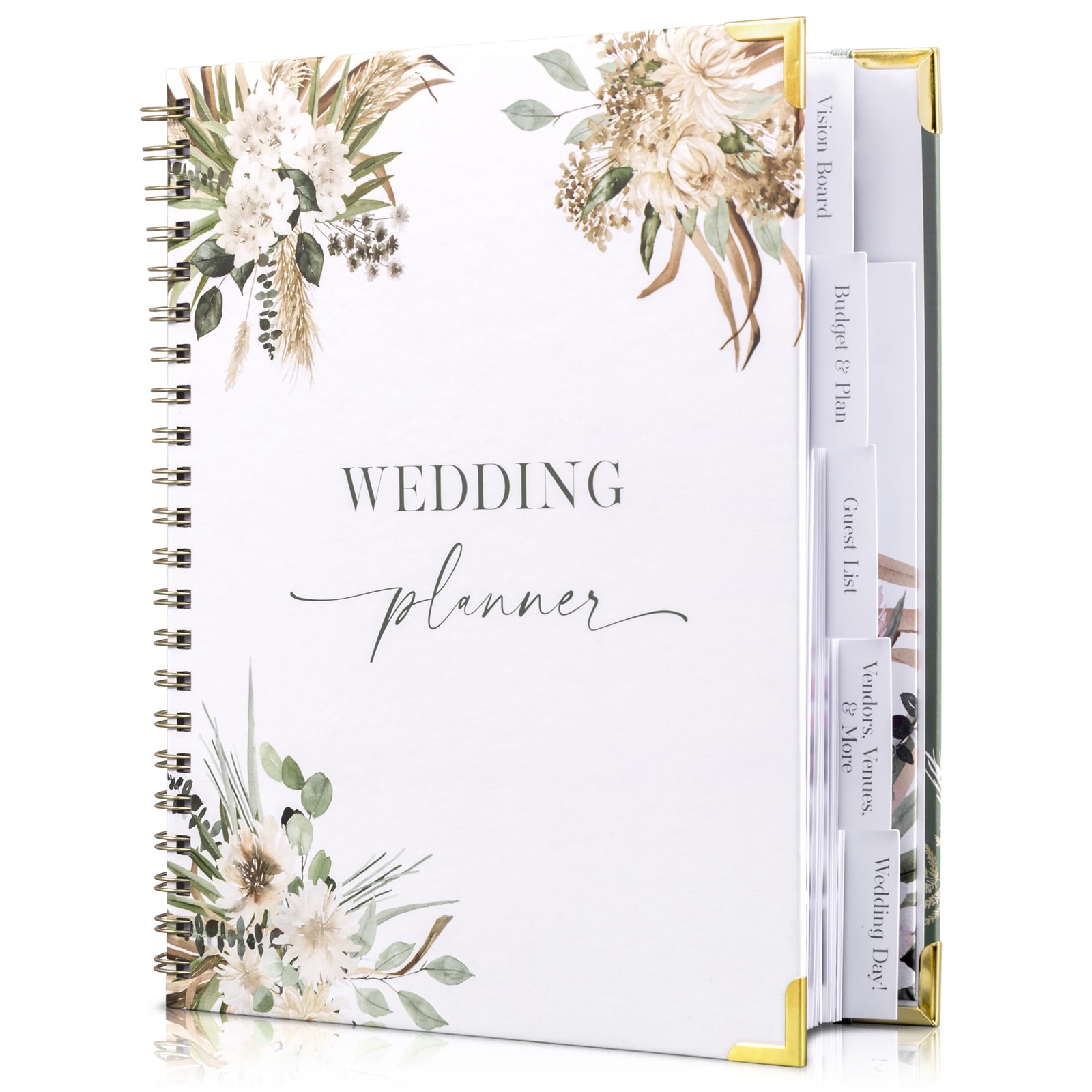 Beautiful Greenery Wedding Planner Book and Organizer – Enhance Excitement an…