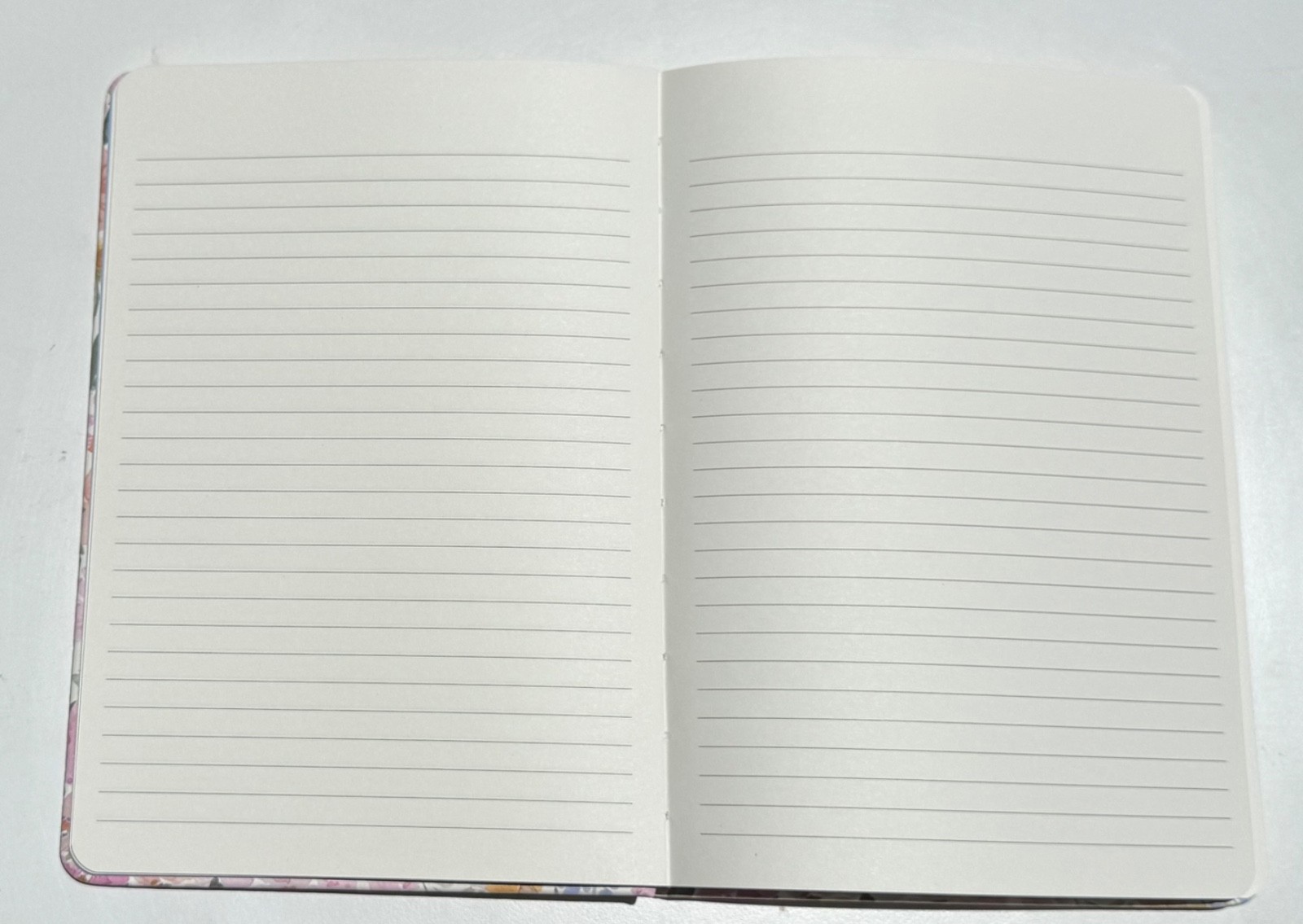 Soft Leatherette Pink Notebook Journal Golden Luminous Floral Elastic Closure