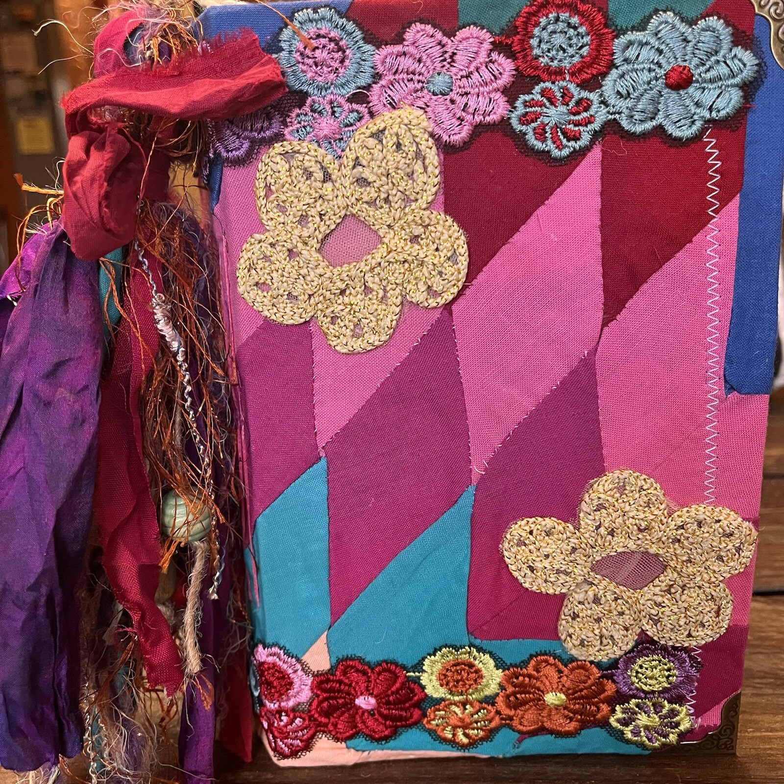 Boho Junk Journal Floral Flowers Feminine Gypsy Colorful Handmade Journal