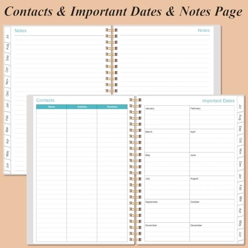 2025-2026 Planner – Academic Planner 2025-2026 from July 6.4″ x 8.5″ Rose Leaf