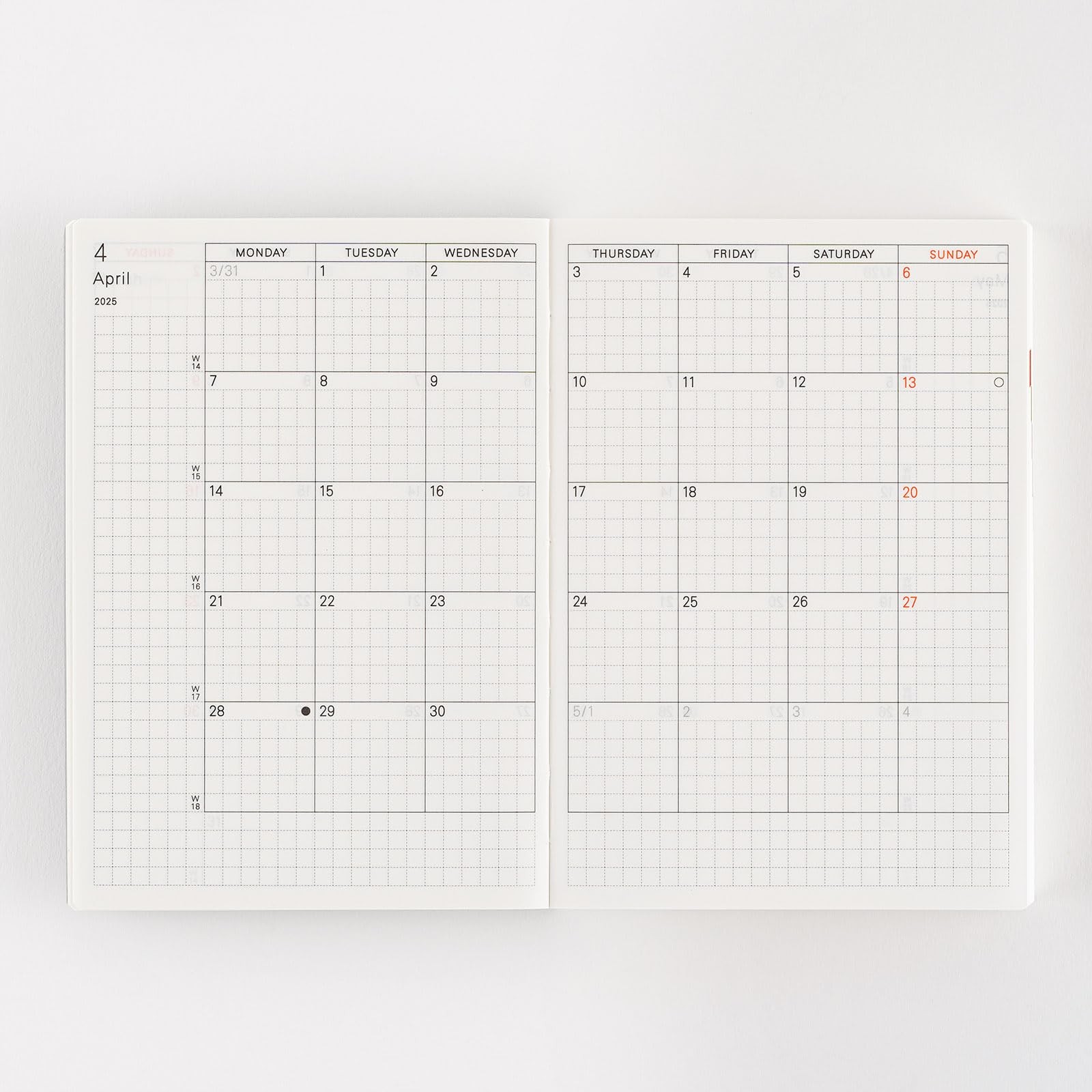 Hobonichi Techo 2025 Original Planner A6 English Version January Monday Start
