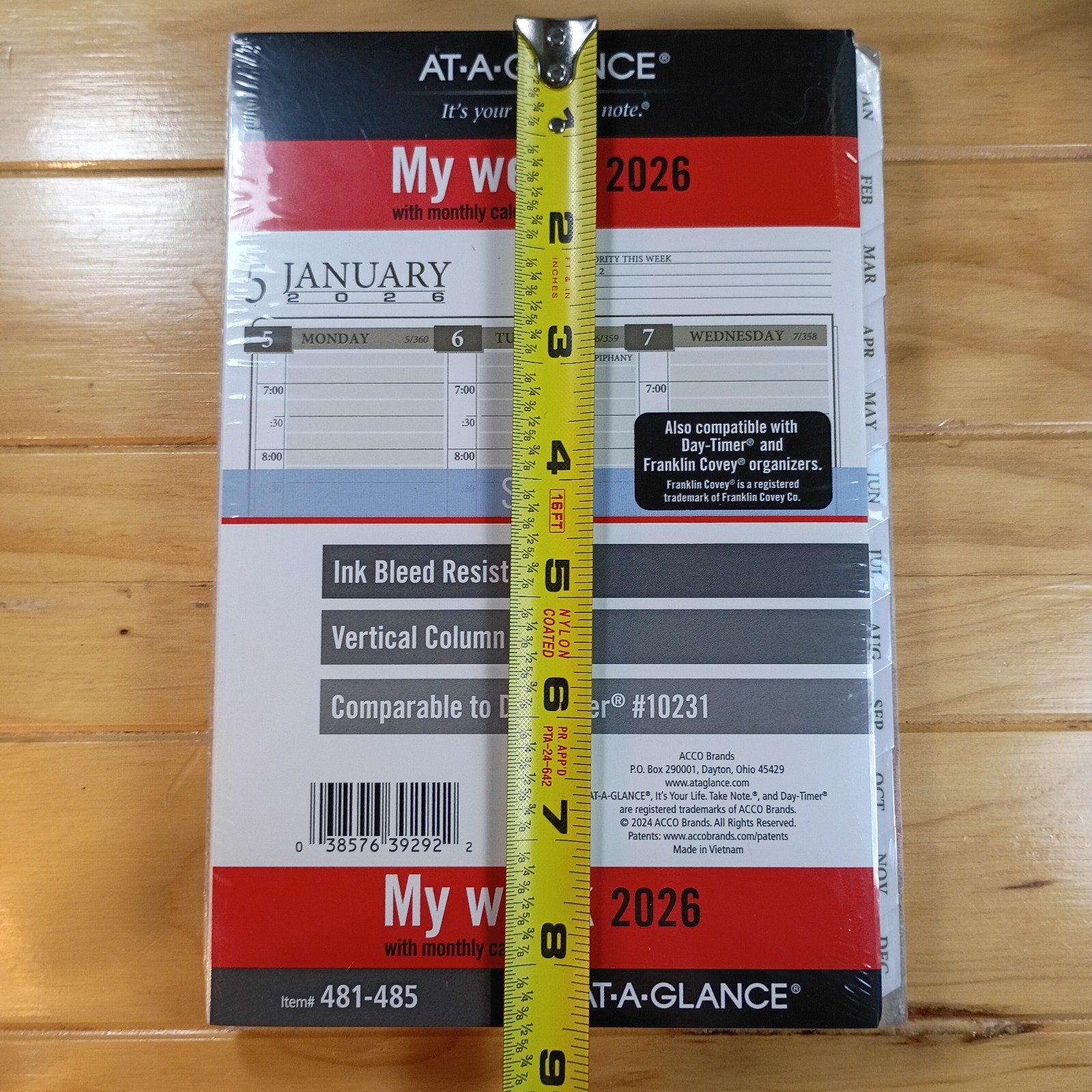 AT-A-GLANCE My Week 2026 With Monthly Calendars Size 4 Item #481-485 New