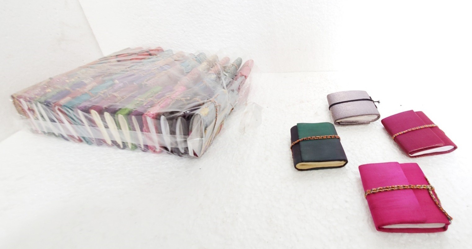 3×3 inch Sari Miniature Diary Handmade Paper Journal Lot Of 100 Pcs Mix Pattern