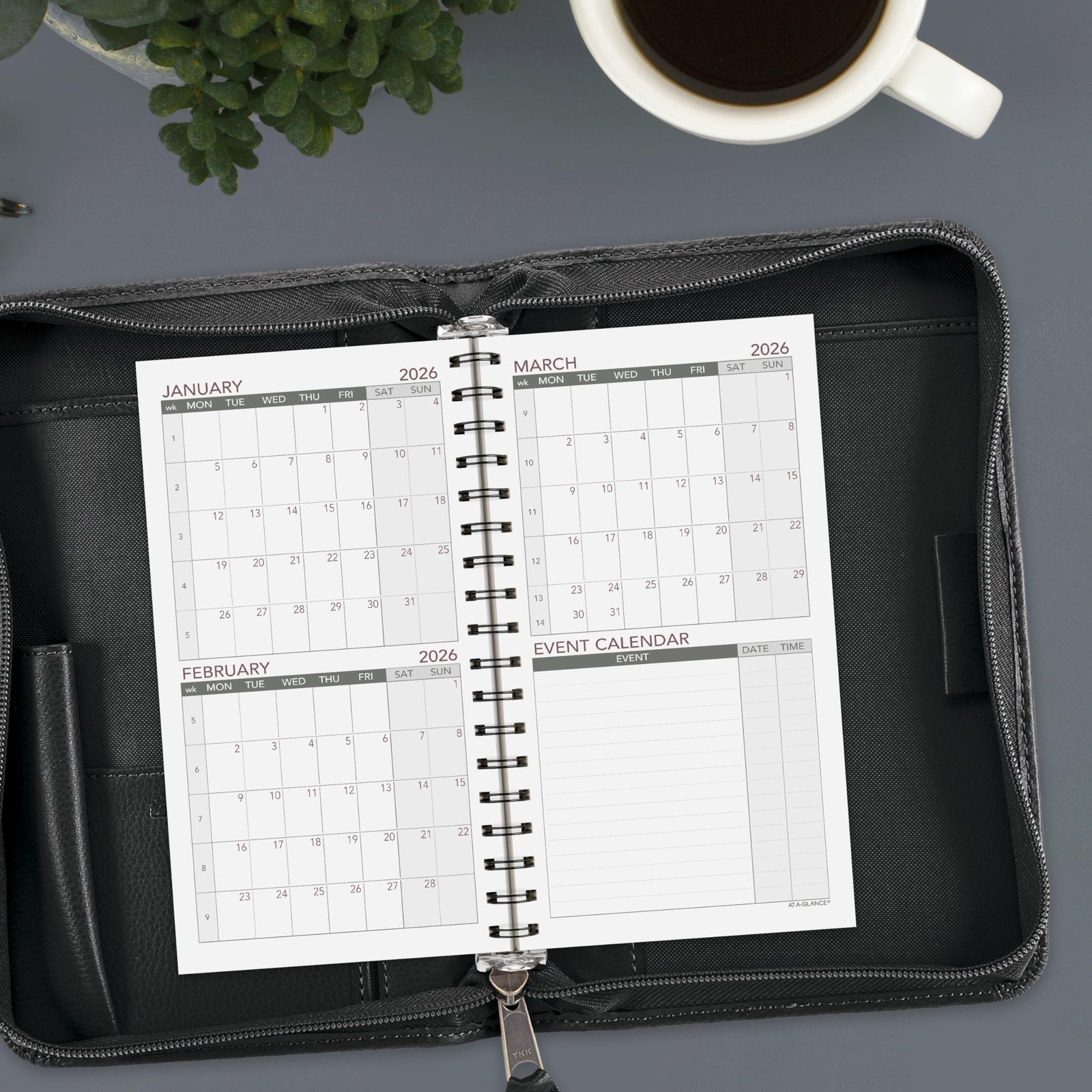 2026 Planner Refill, Weekly, 3-1/4″ x 6-1/2″, Portable Size 2 (064-287-26)