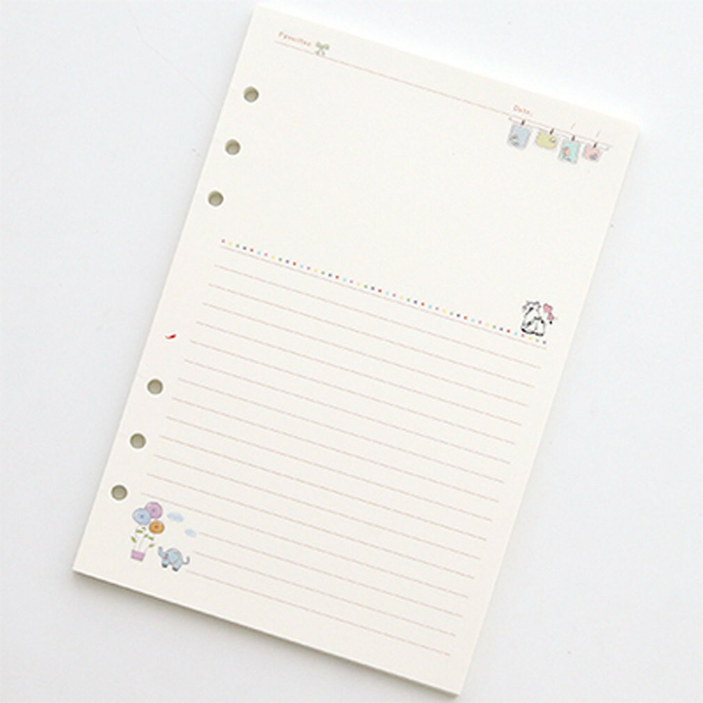 A5/A6 Size Diary Colourful Planner Insert Refill Schedule Organiser 45 Sheets #J
