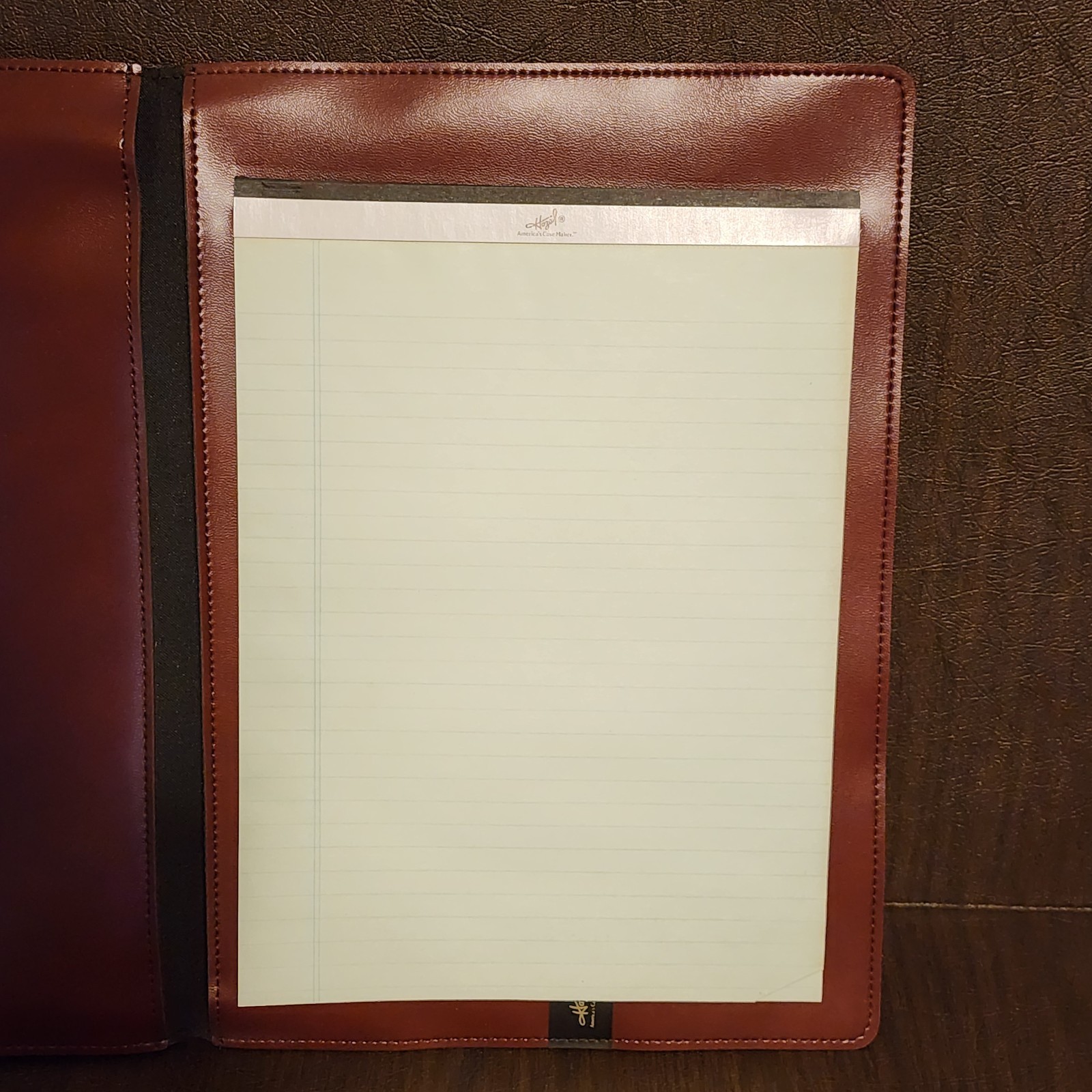 Vintage Hazel USA 14″ X 10″ Leather Document Portfolio Notepad Padfolio Folder