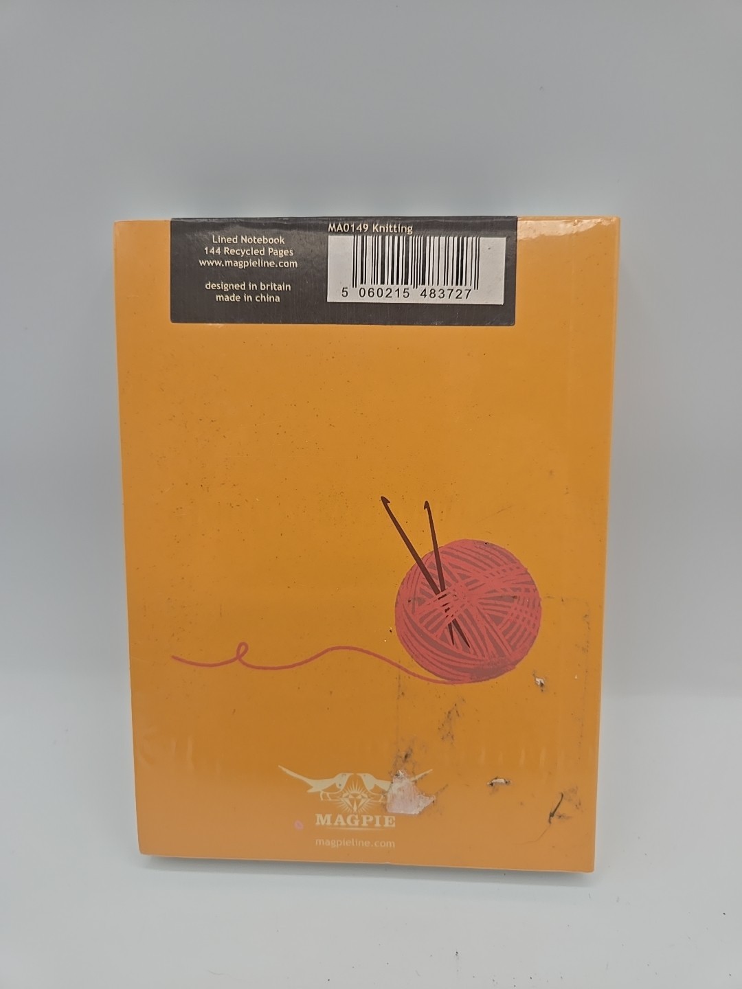 Magpie “K Knitting” A to Z Recycled Notebook – 144 Pages, Brand New