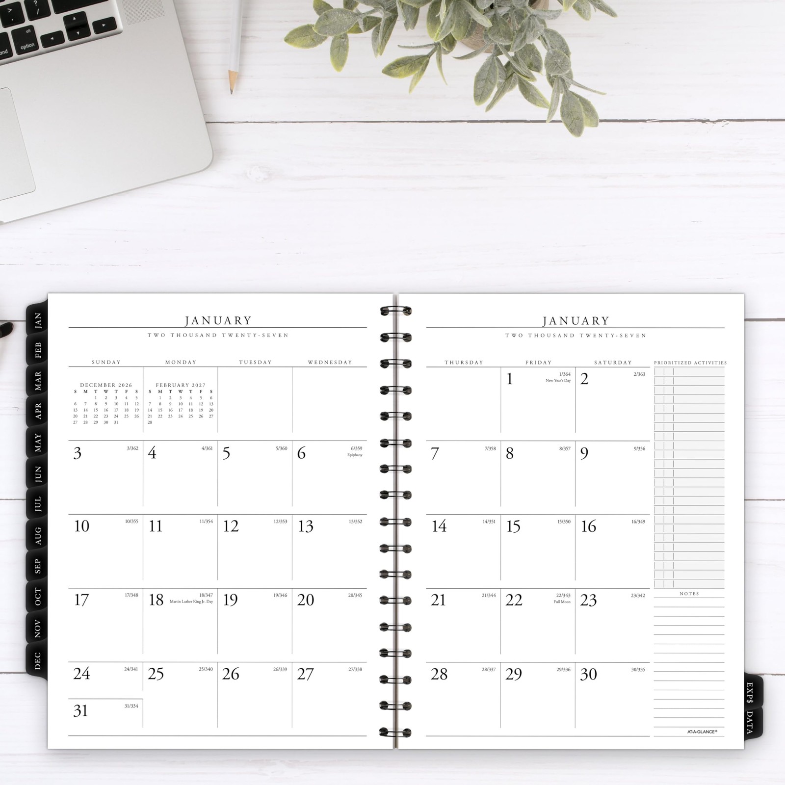 AT-A-GLANCE 2026 Weekly Monthly Appointment Book 6.5 x 8.75 inches, White