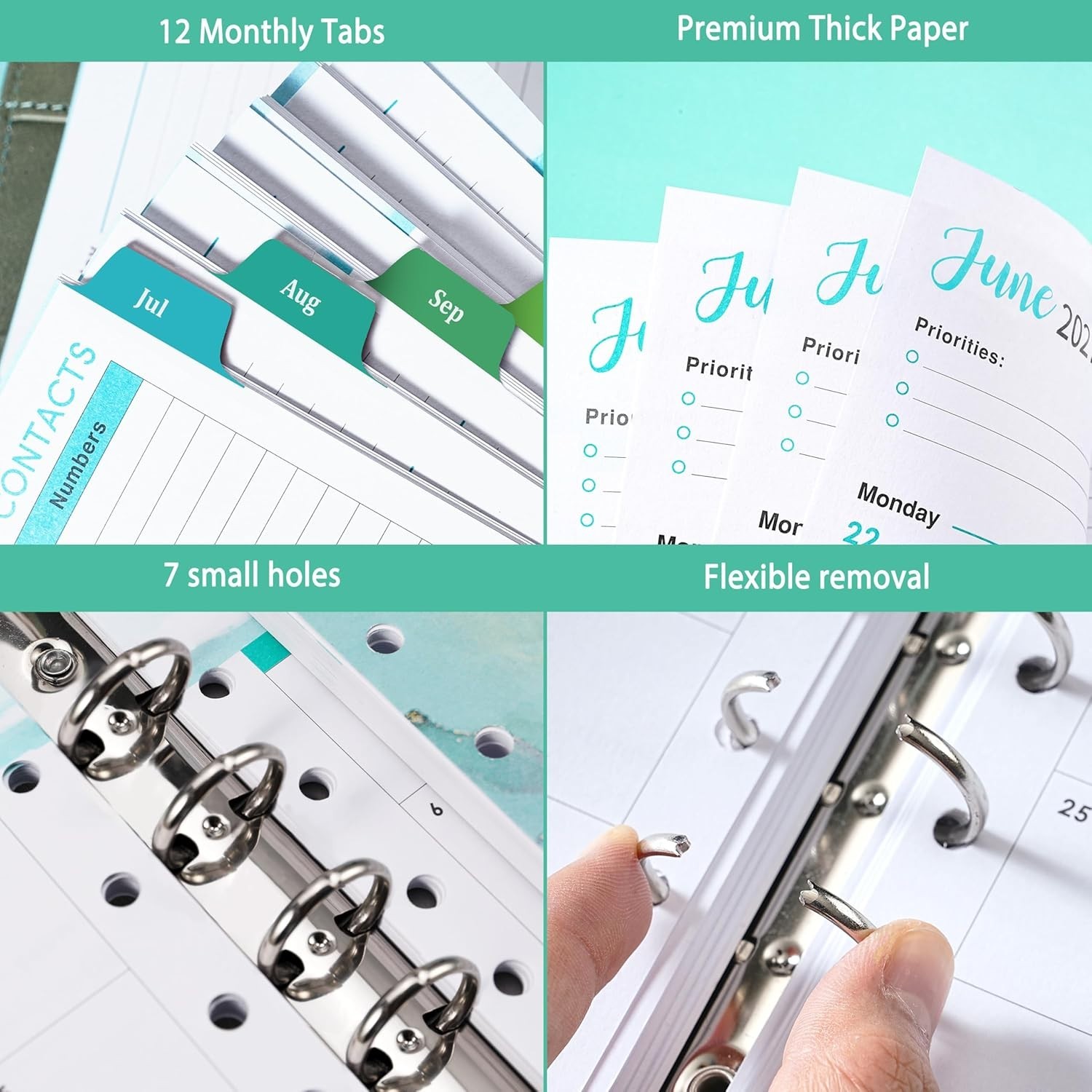 Stylish 2026-2027 A5 Planner Refills – Monthly & Weekly Pages, 5.5” x 8.25”