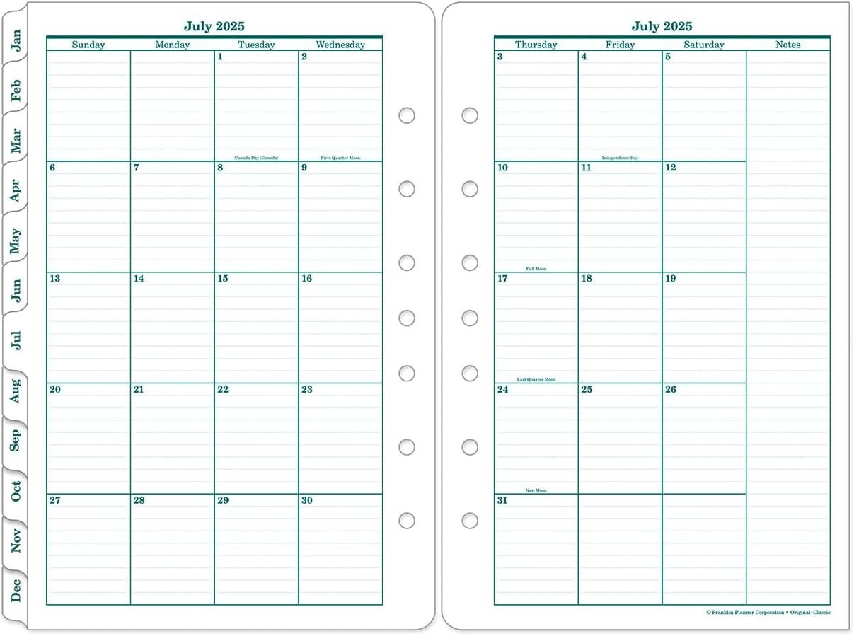 Ring-Bound Planner – 730 Pages of Daily Inspiration for 2025 – Classic 5.5″x8.5″