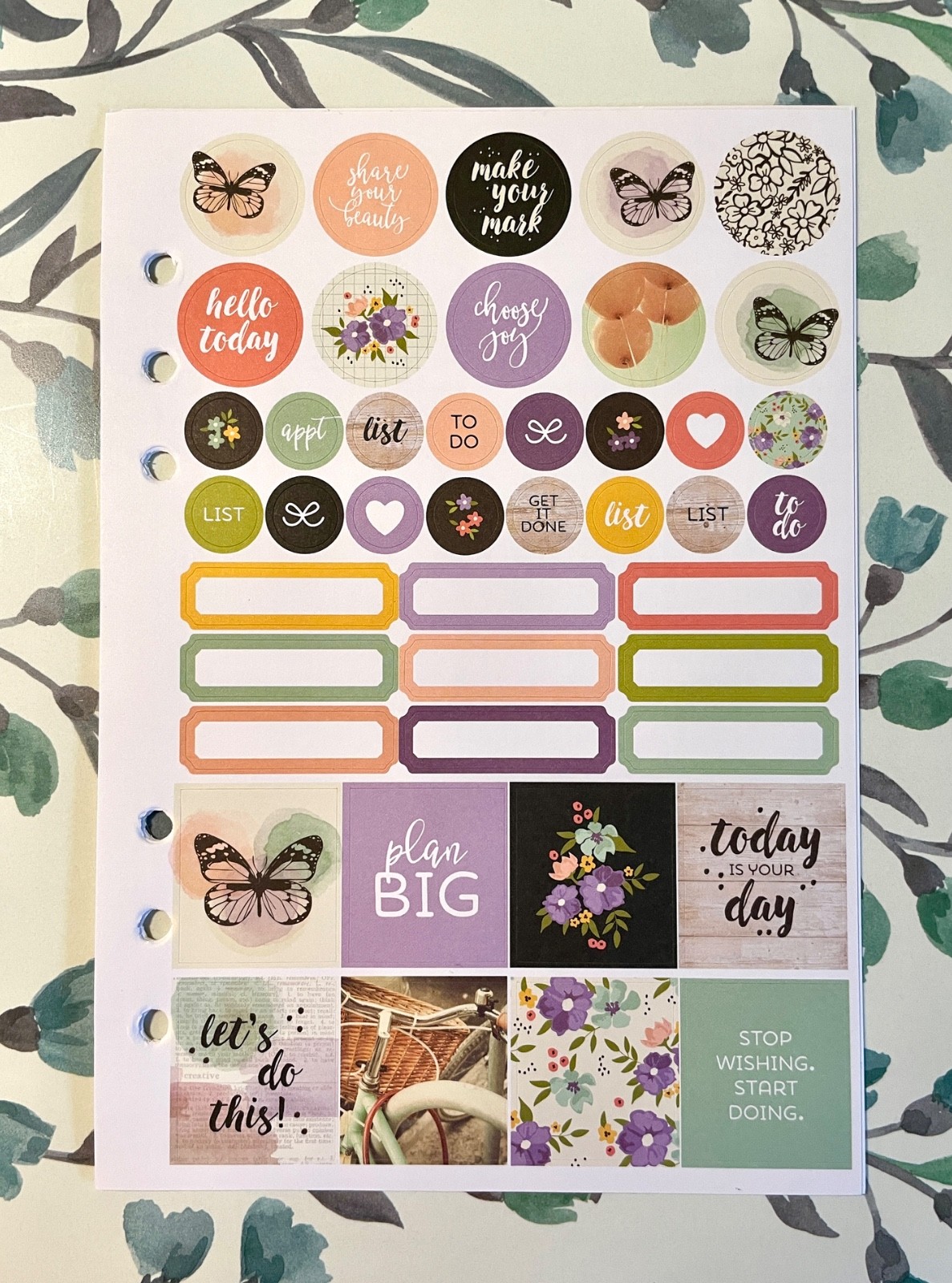Carpe Diem Undated A5 Planner Inserts – Choose Joy
