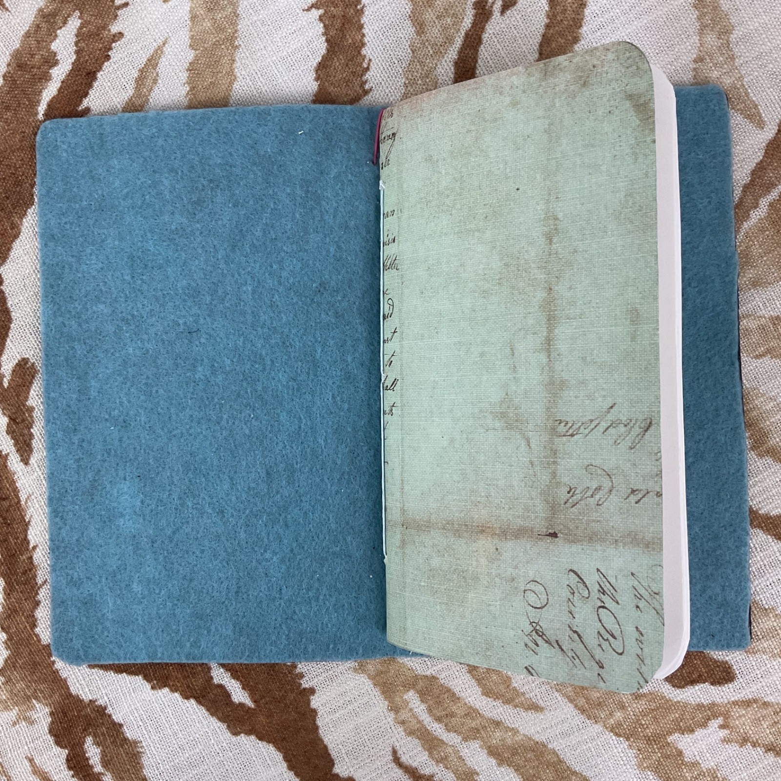 Handmade Gray Leather Travel Journal – Mixed Media Paper – 5 x 8 inch