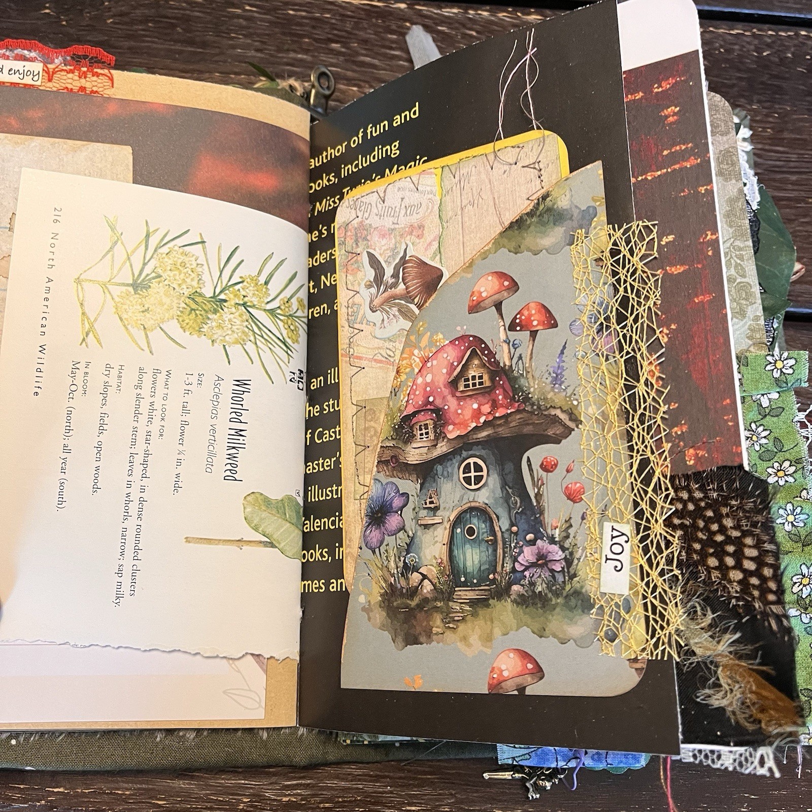 Mushroom Nature Junk Journal Woodland Softcover Decorated 3 Signatures