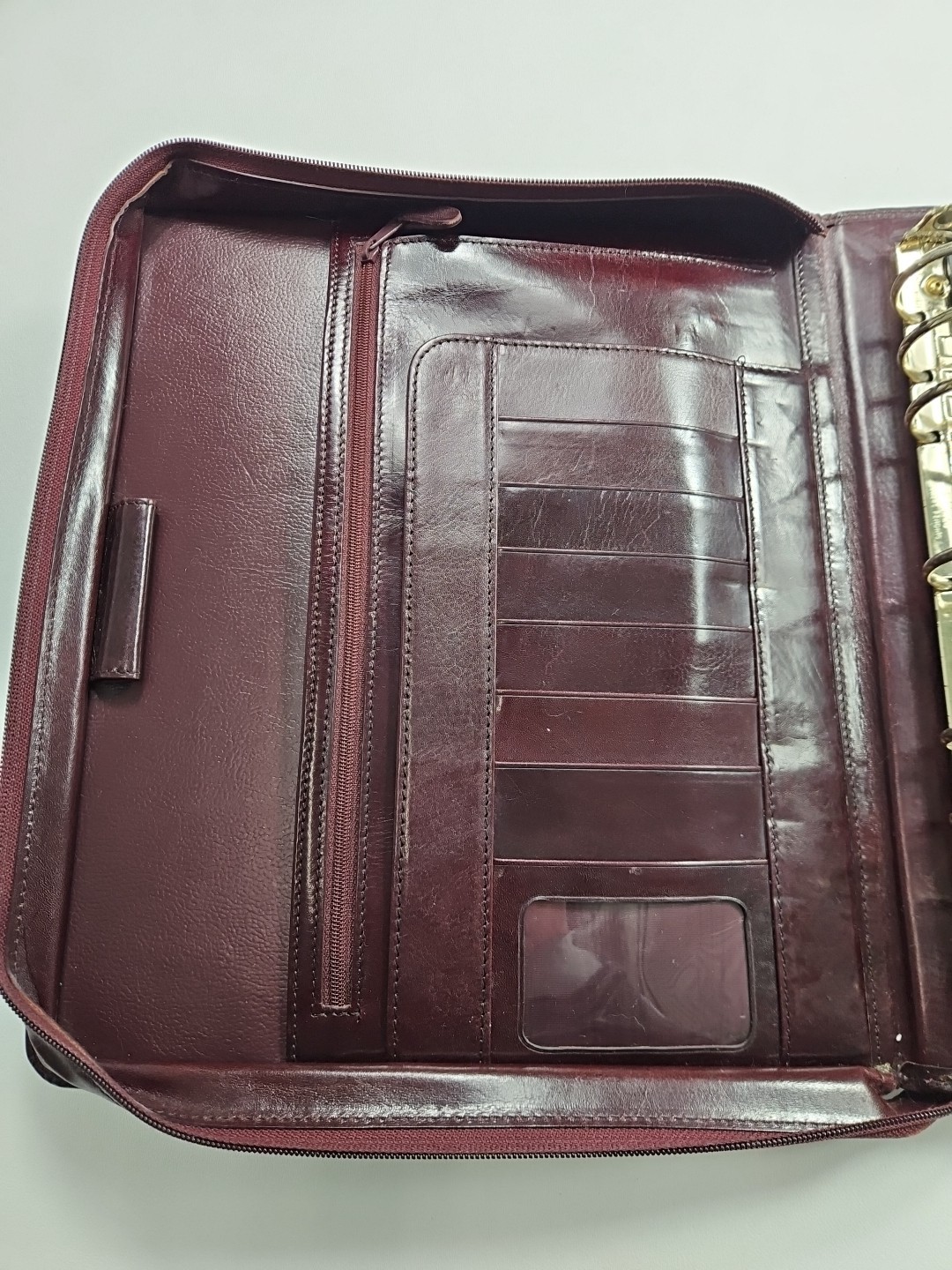 Vtg Franklin Covey 7 Ring Binder Planner Organizer Handles Zip Tote Strap