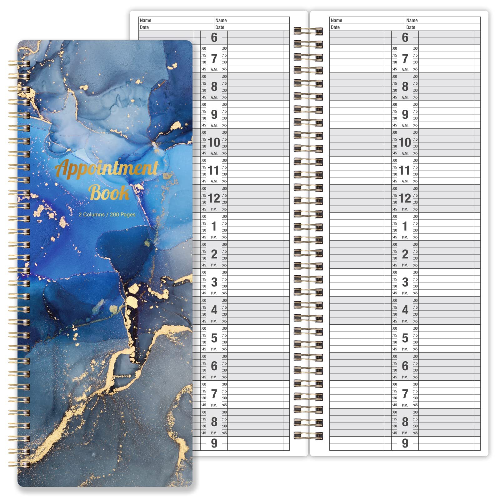 Salon Appointment Book Twin Wire Binding Schedule Book Planner for Hair Stylist
