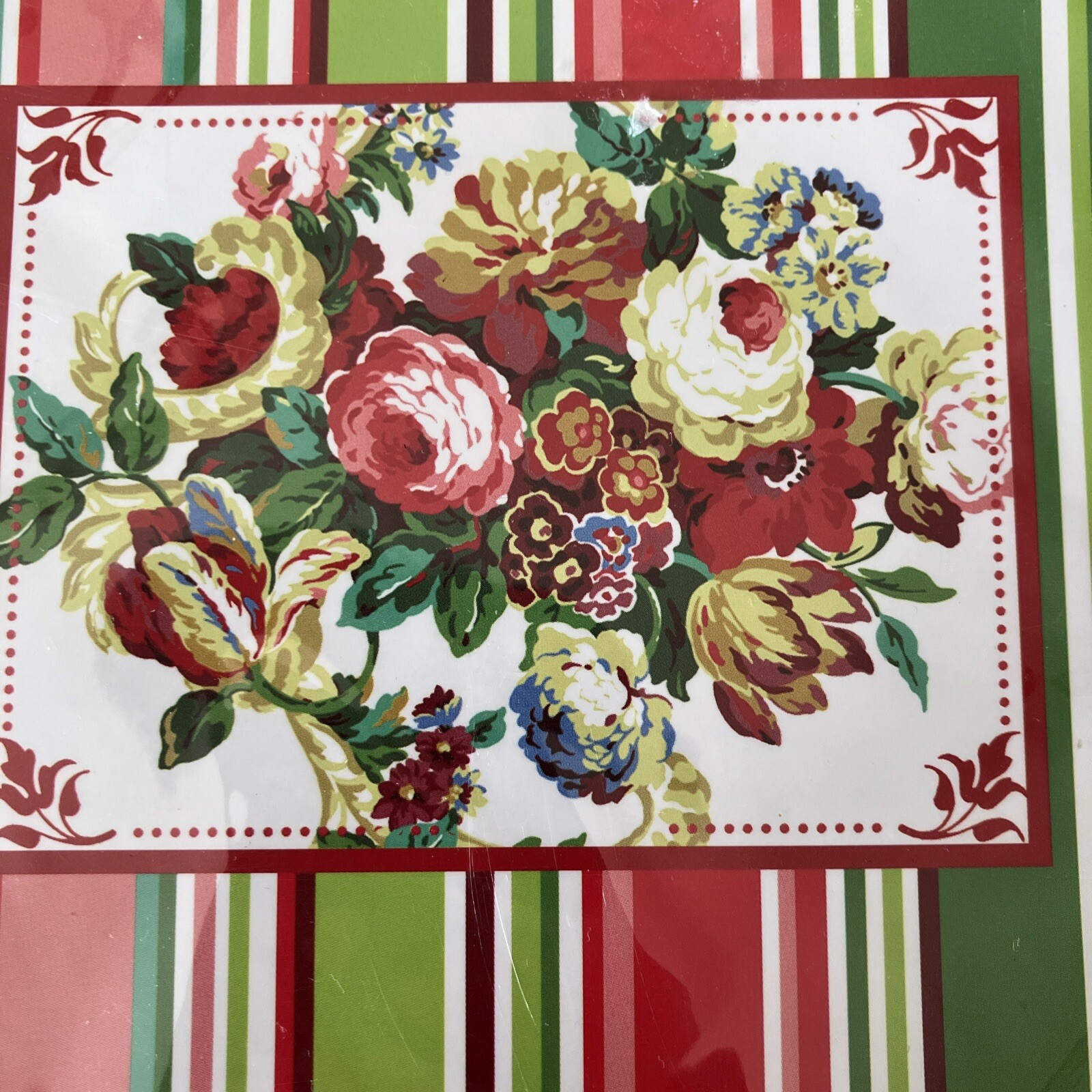 Waverly Journal Floral Softcover 5″X7″ Diary Notebook Flowers NEW Red Green