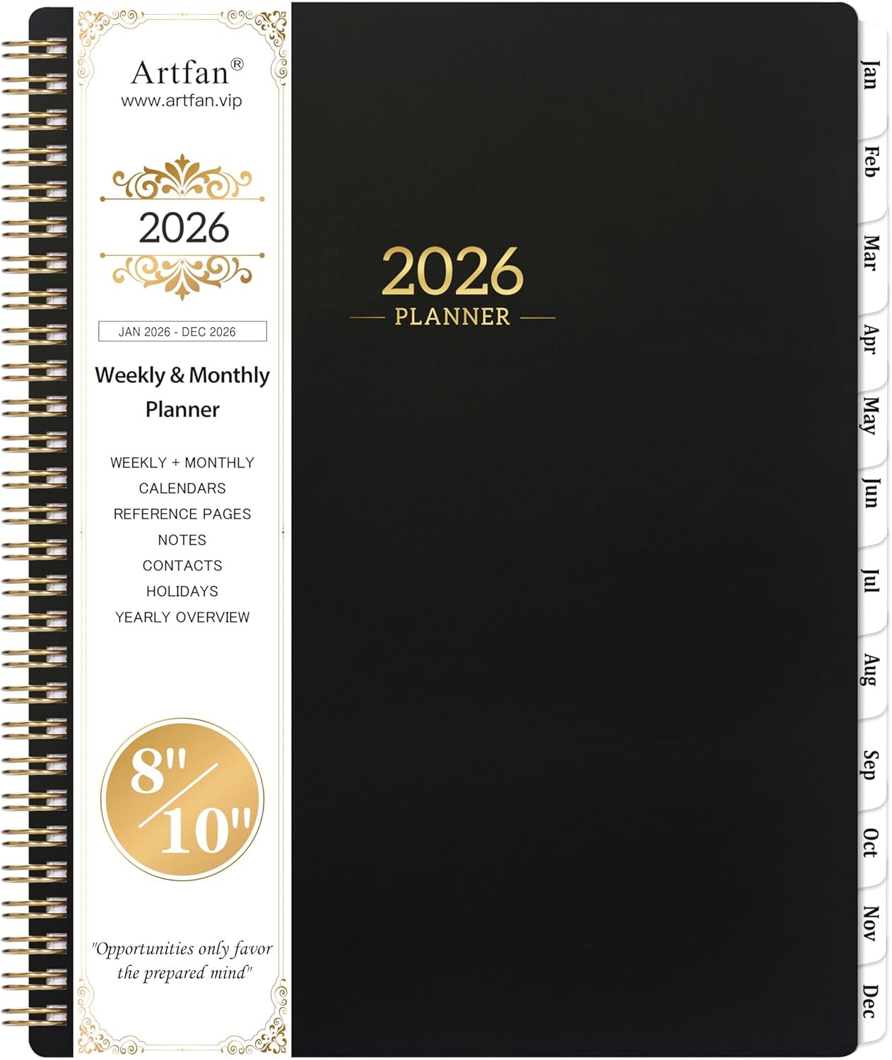 Planner 2026 – Planner/Calendar 2026, Jan.2026 – Dec.2026, Weekly and Monthly W
