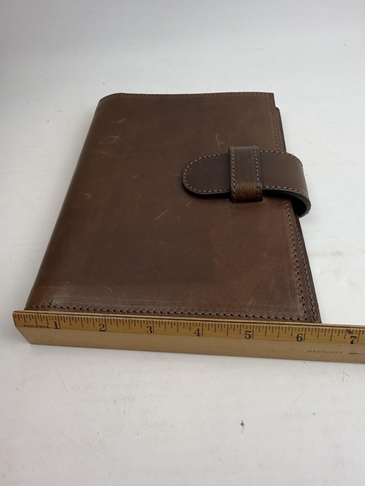 Borlino Italy Brown Leather Journal Leather 8.5x6in