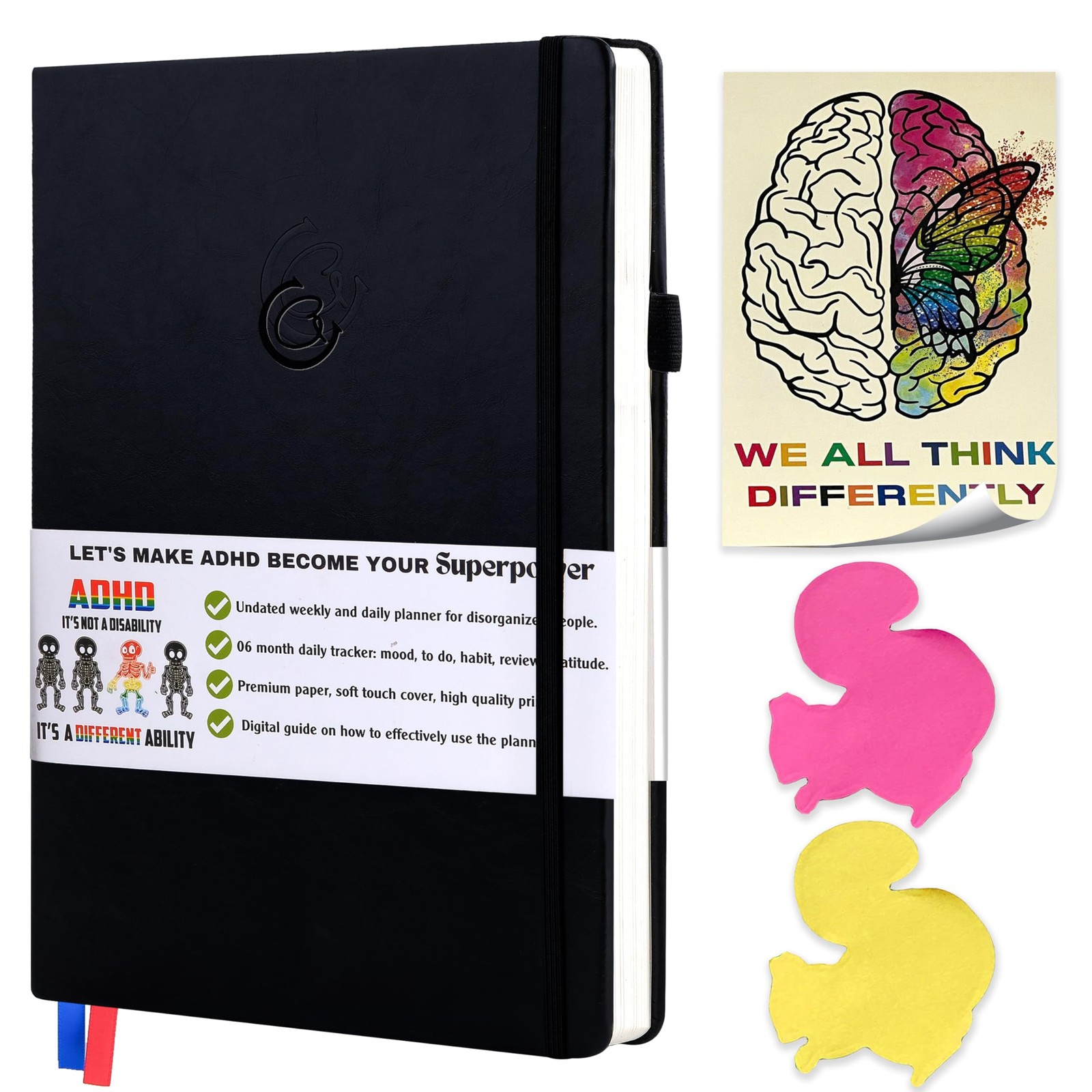 The Adhd Planner For Adults – 6 Month Undated Weekly Daily Full Focus Planner