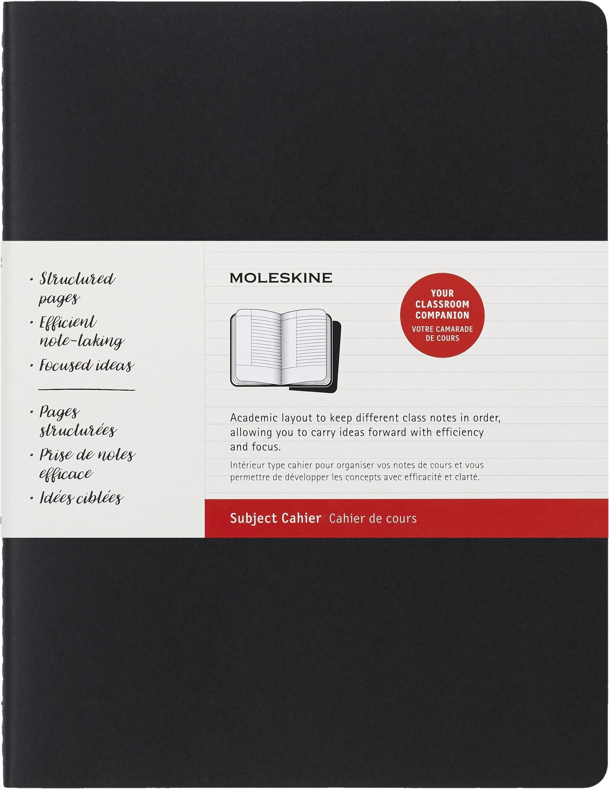 Cahier Journal, Soft Cover, XXL (8.5 x 11) Subject Cahier, Black/Kraft Brown, 16