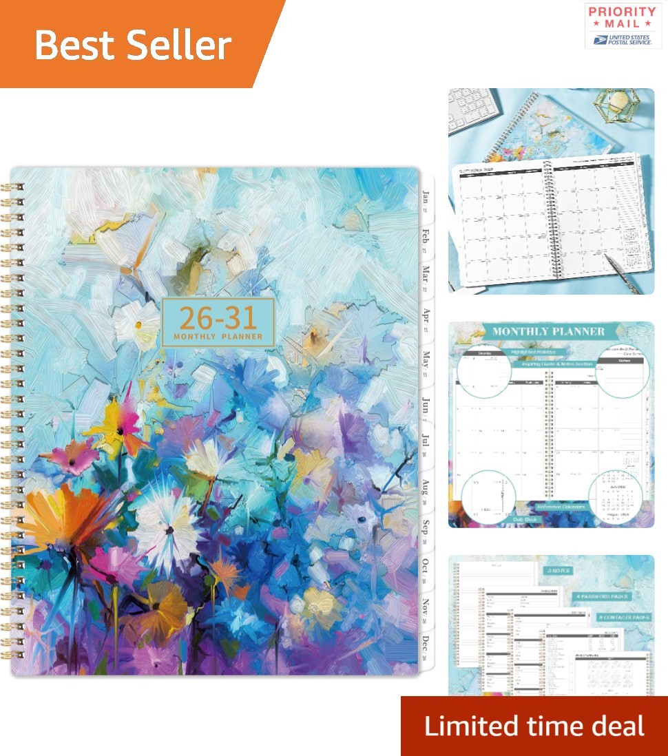 Monthly Planner 2026-2031 5 Agenda July 2026 to June 2031 Twin Wire Binding