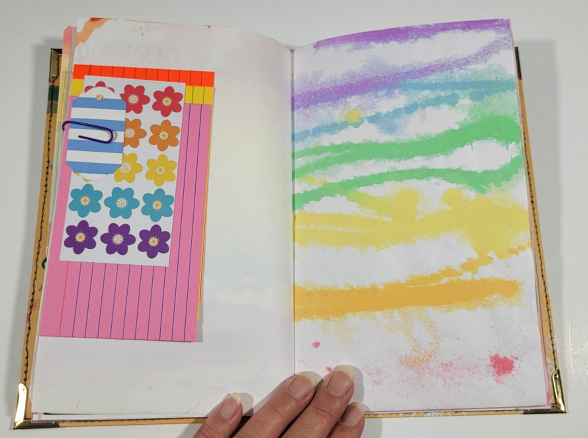 Handmade Junk Journal ‘Rainbow Dyed’ ~orange cover