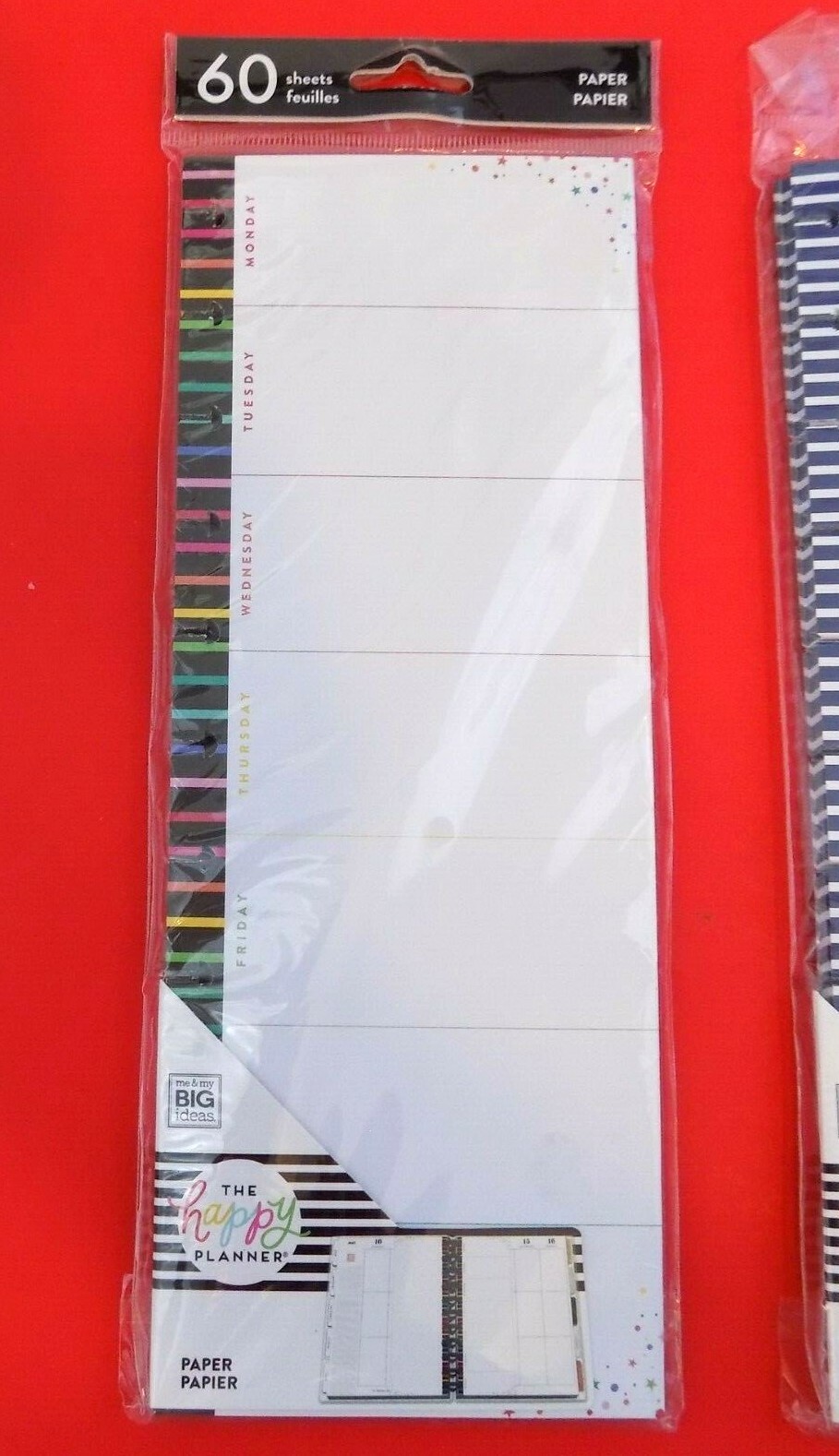 Lot Of 2~The Happy Planner~Weekly Stripe & This Week’s Goals~Filler Paper~New