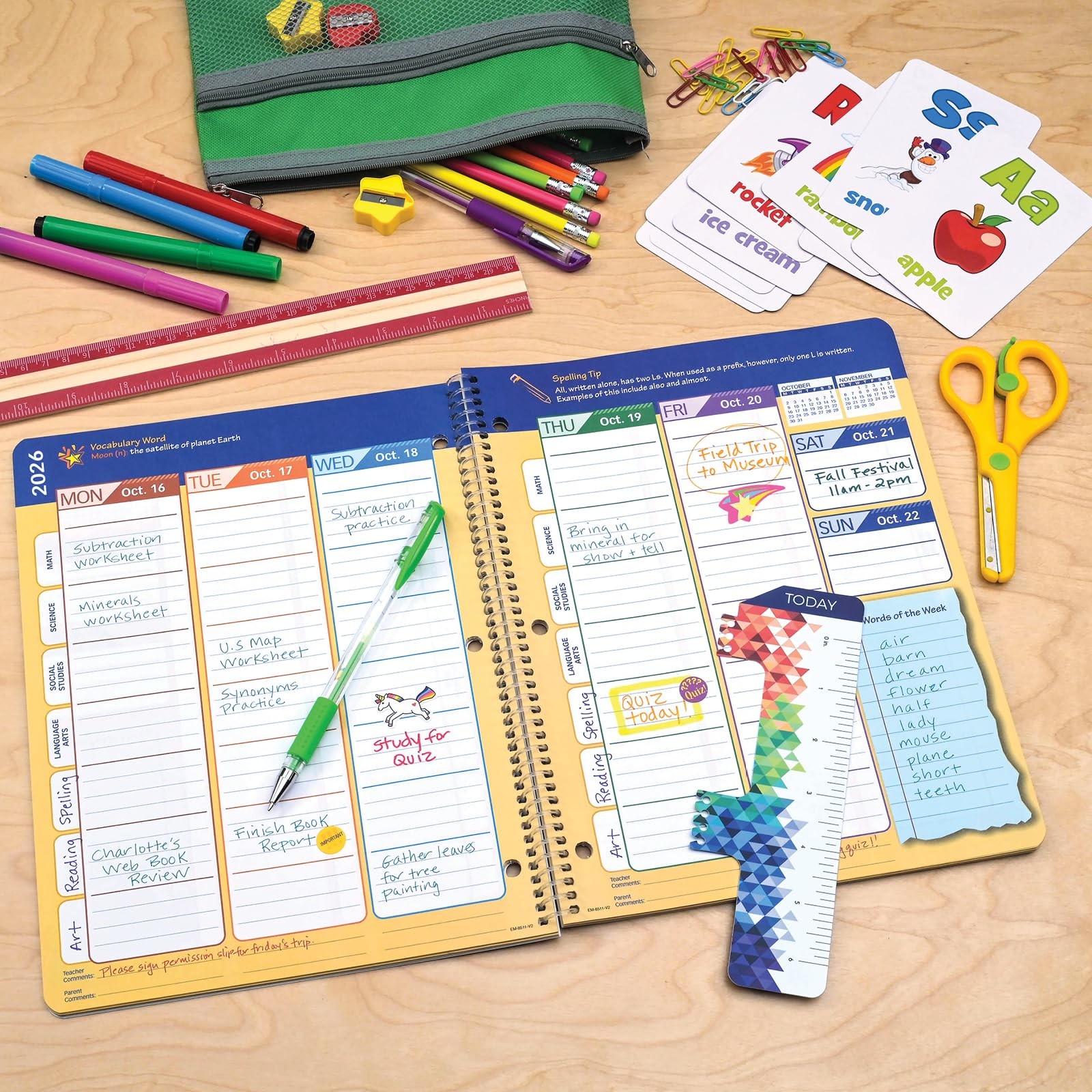 2026-2027 Elementary Student Planner 8.5″ X 11″ – Dated Weekly & Monthly