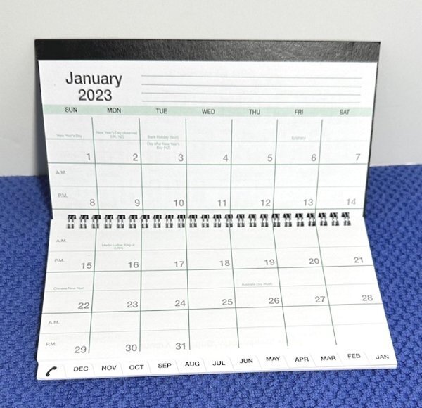 DayTimer 2023 Wirebound Pocket Sz, 2 Page-per-Month with Tabs Jan 2023-Dec 2023