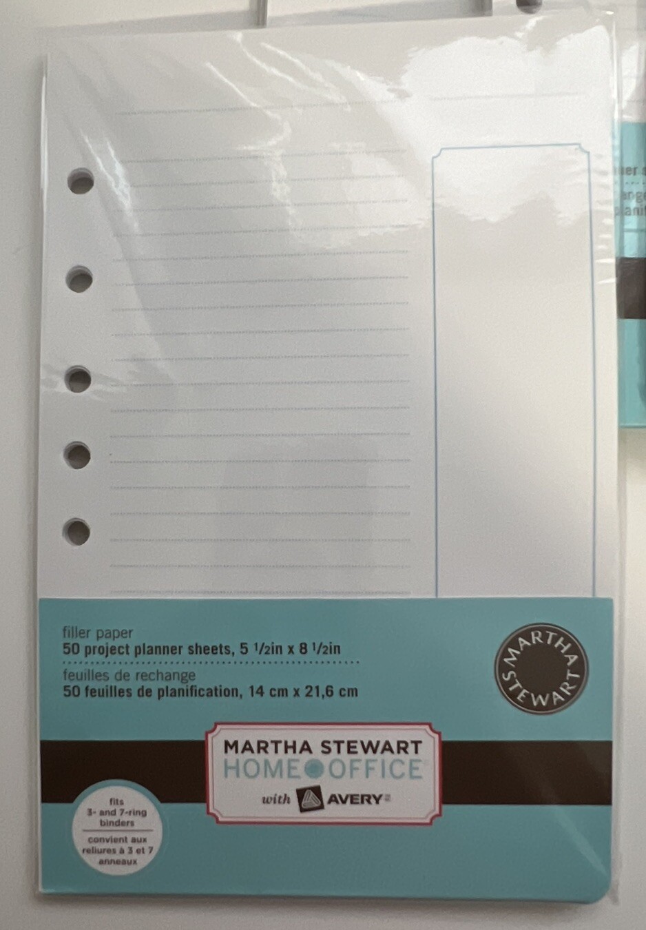 Martha Stewart Avery Filler Paper Project Planner Sheets 5.5 x 8.5 200 Sheets