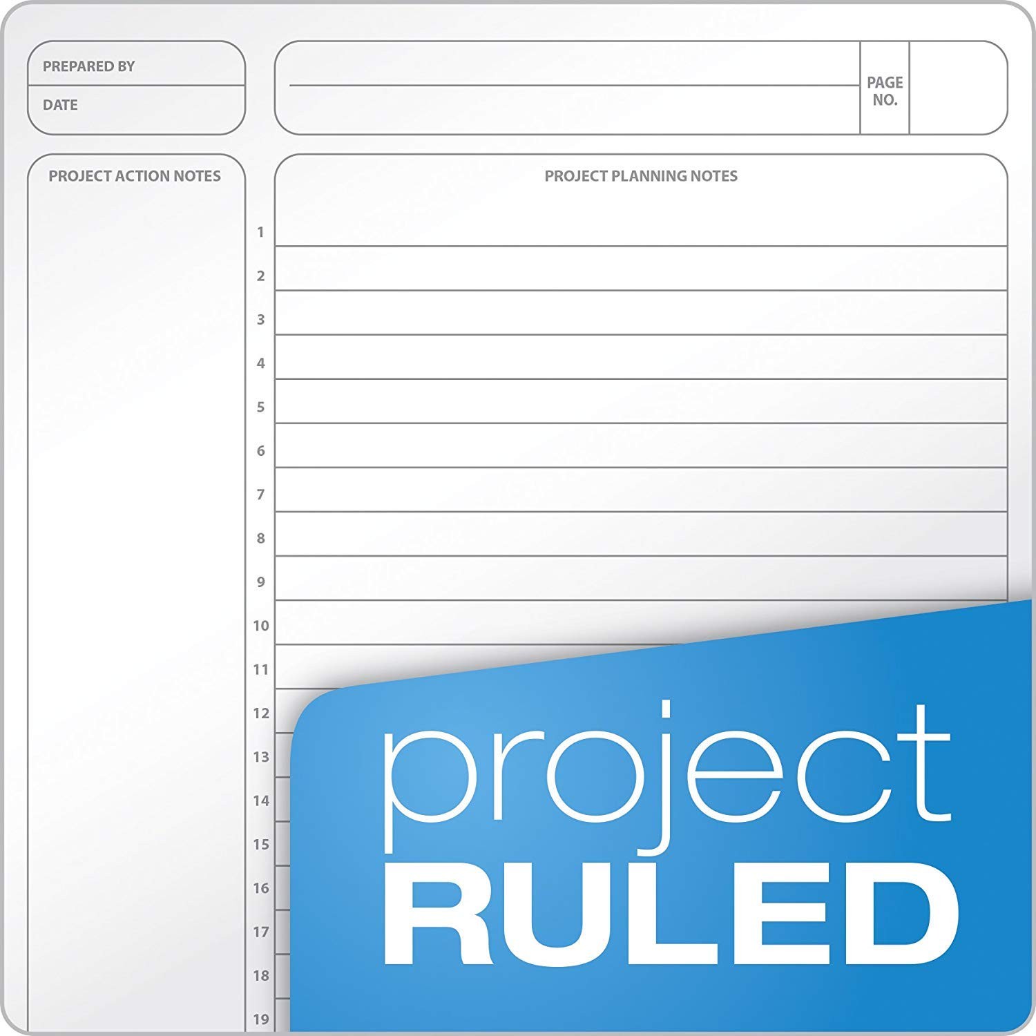 Gold Fibre Project Planner, Assorted Color Covers, 9.5 x 7.25, 84-Sheets, 3-Pack