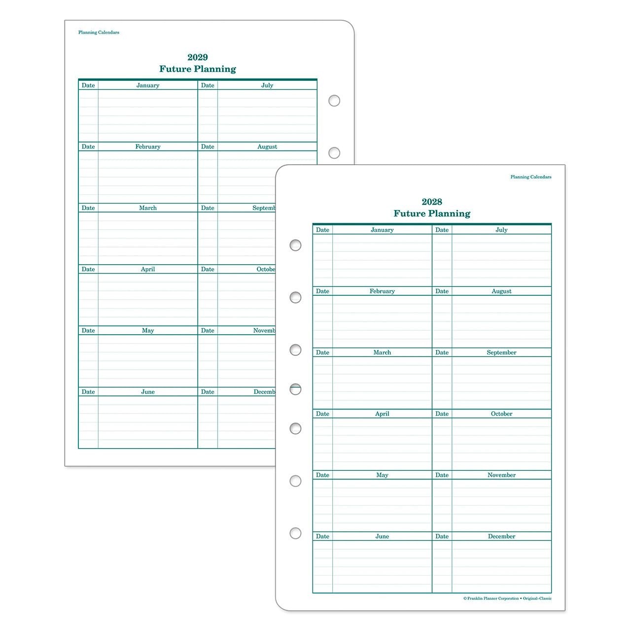 Original Ring-Bound Planner Refill – Two Pages Per Day, Classic Size, Jul 2026 –