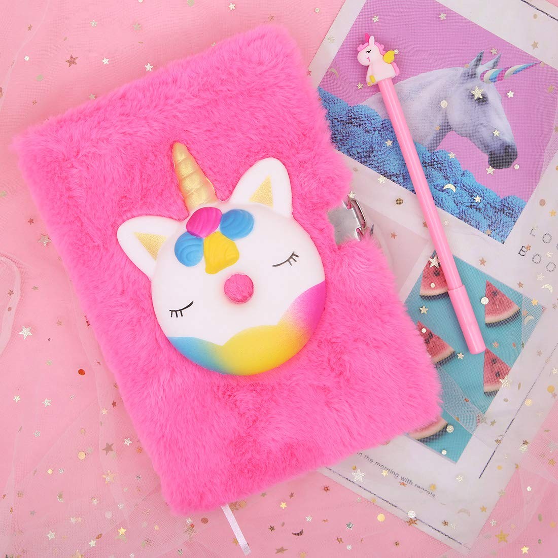 Unicorn Stationery Set,A5 Cute 22x16x3.8cm/8.8×6.3×1.5inch, Donut