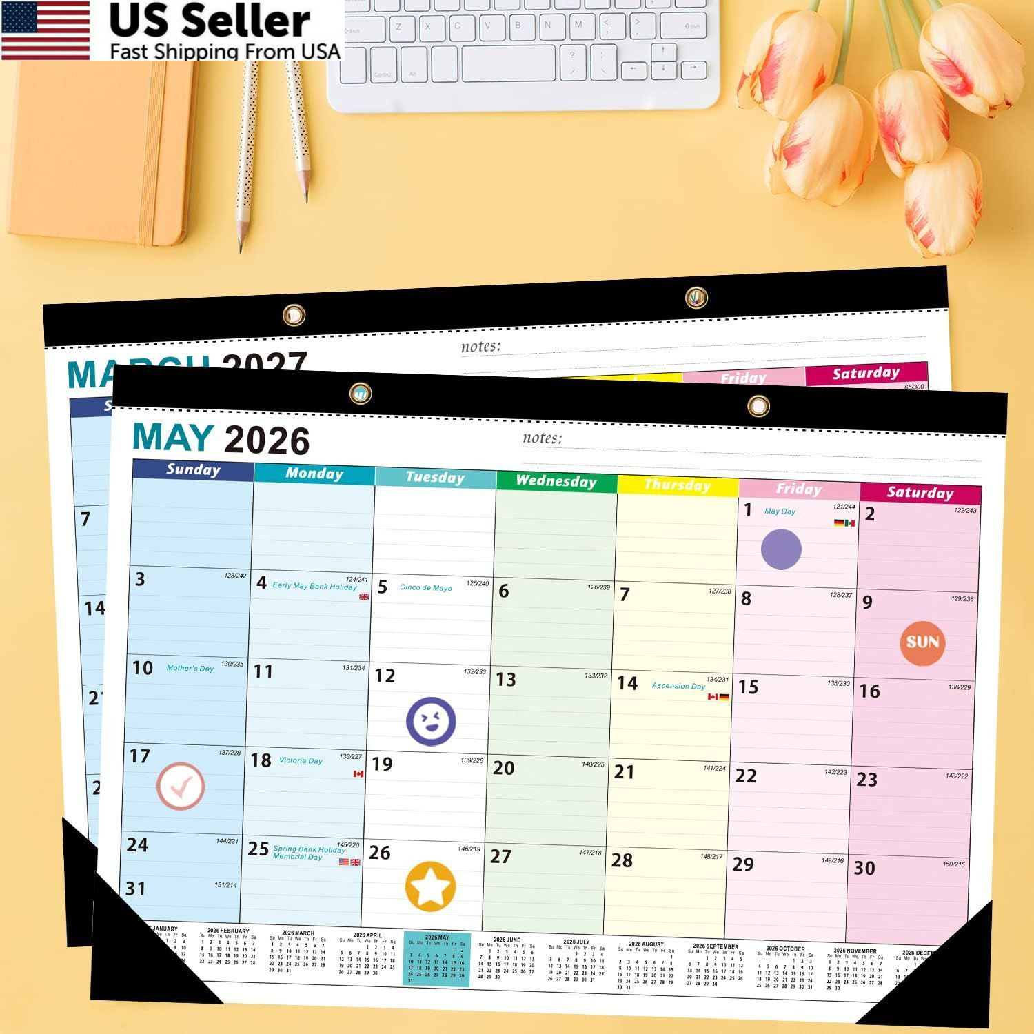 2026 Desk Calendar, AgePlace Wall 17″ X 12 “, OSF(January 2026 to June 2027)