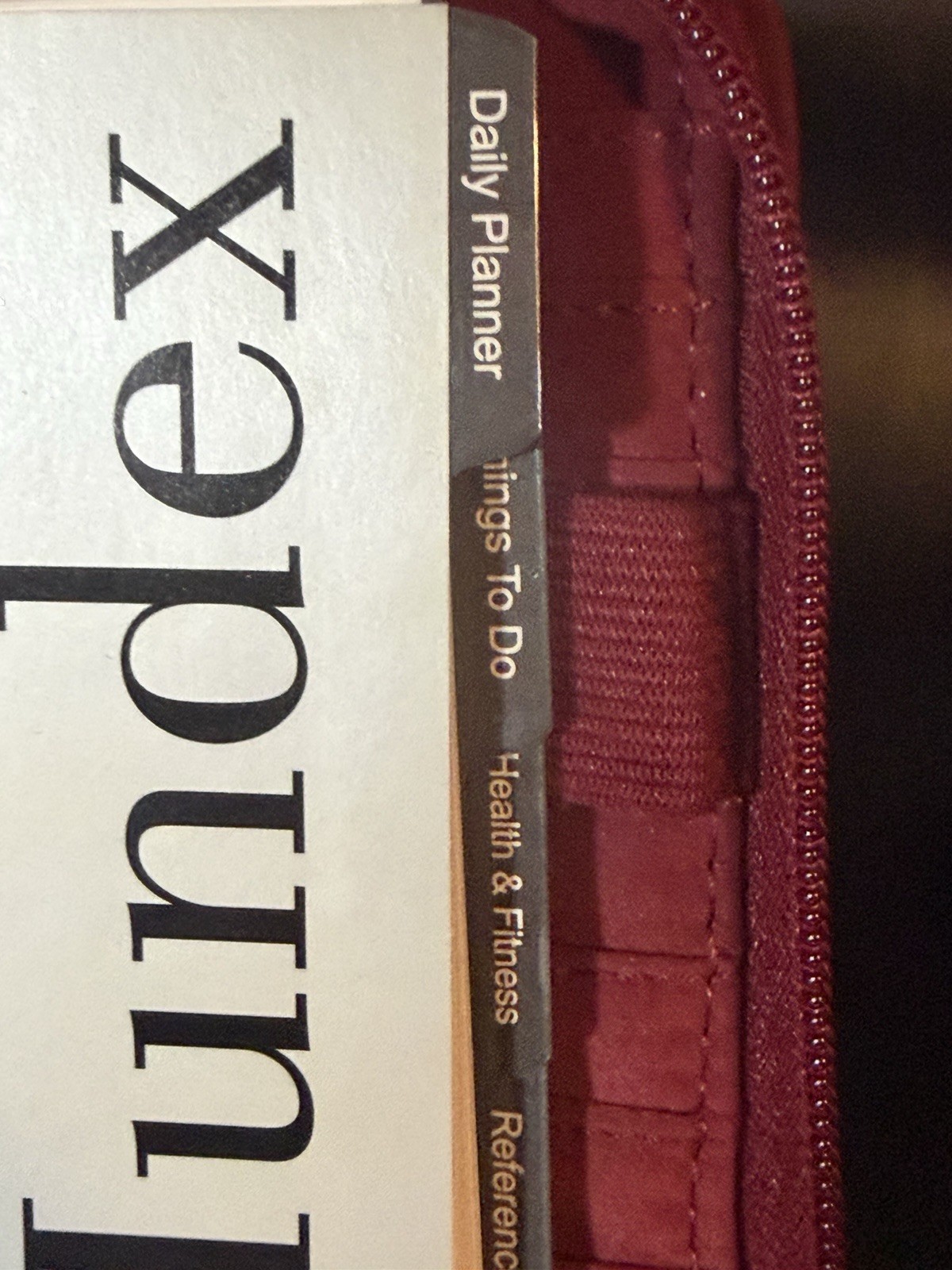 Mundi Mundex Daily Planner Address Book Maroon Zip Close Organizer Red Wallet