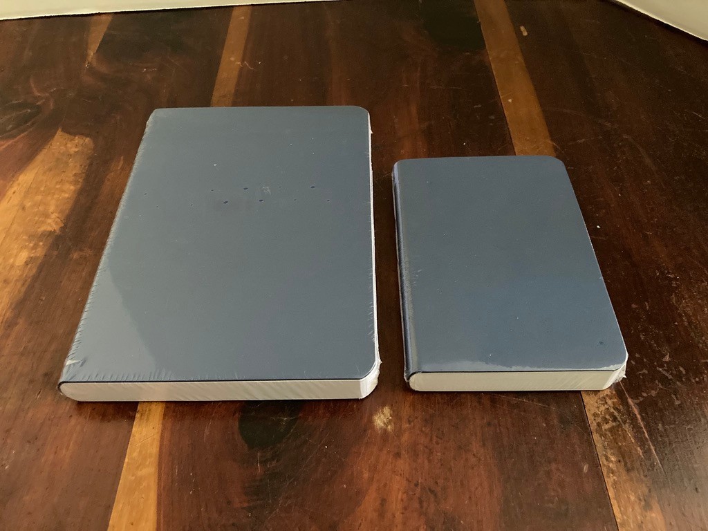 2 New Blue Miquelrius Notebook Journals Spain 8.2″X6″ 6″X4″ Lined 200 Sheets
