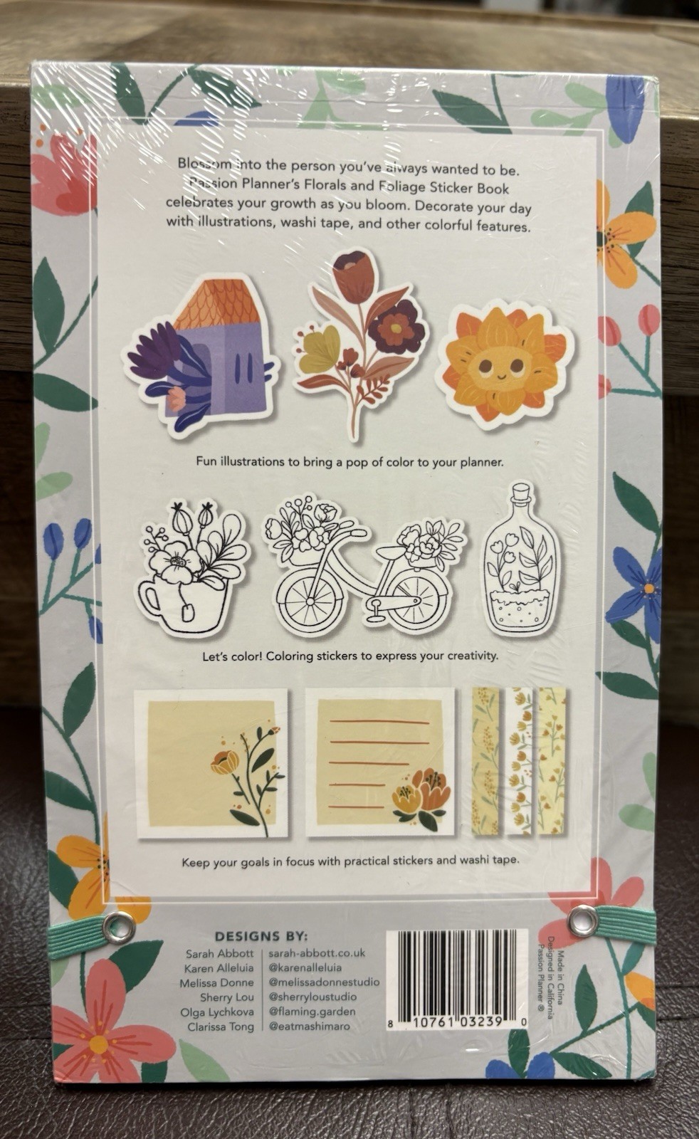 Passion Planner “Florals and Foliage Sticker Book 559 Stickers New Sealed