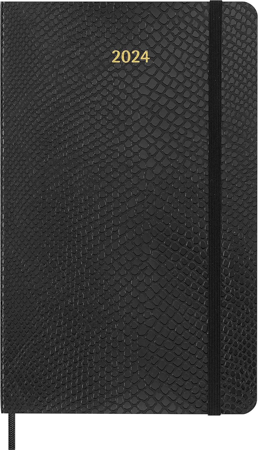 2024 Precious and Ethical Weekly Planner Box, 12M, Large, Boa Black, Soft Cover