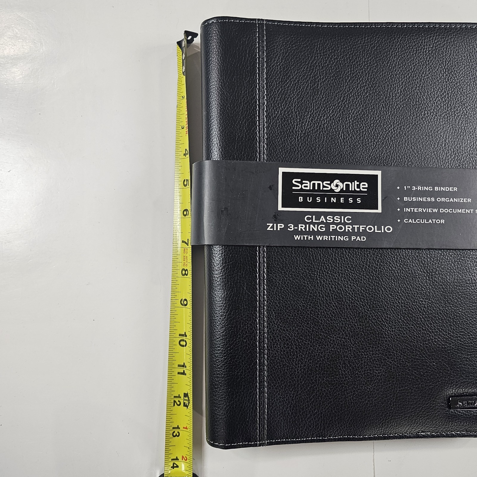 Samsonite Bussiness Classic Zip 3-Ring Portfolio With Writing Pad & Calculator
