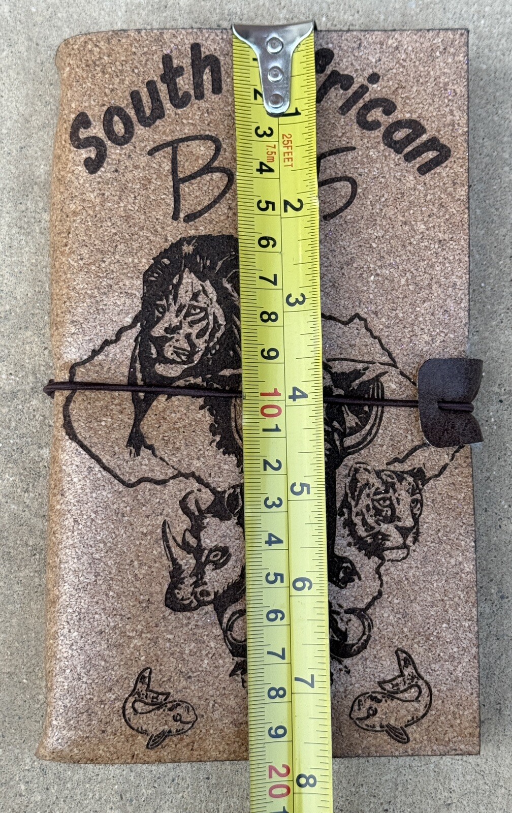South African Big 5 Cork Canvas Journal Made In Cape Town 7.75″ x 4.5″ – New!